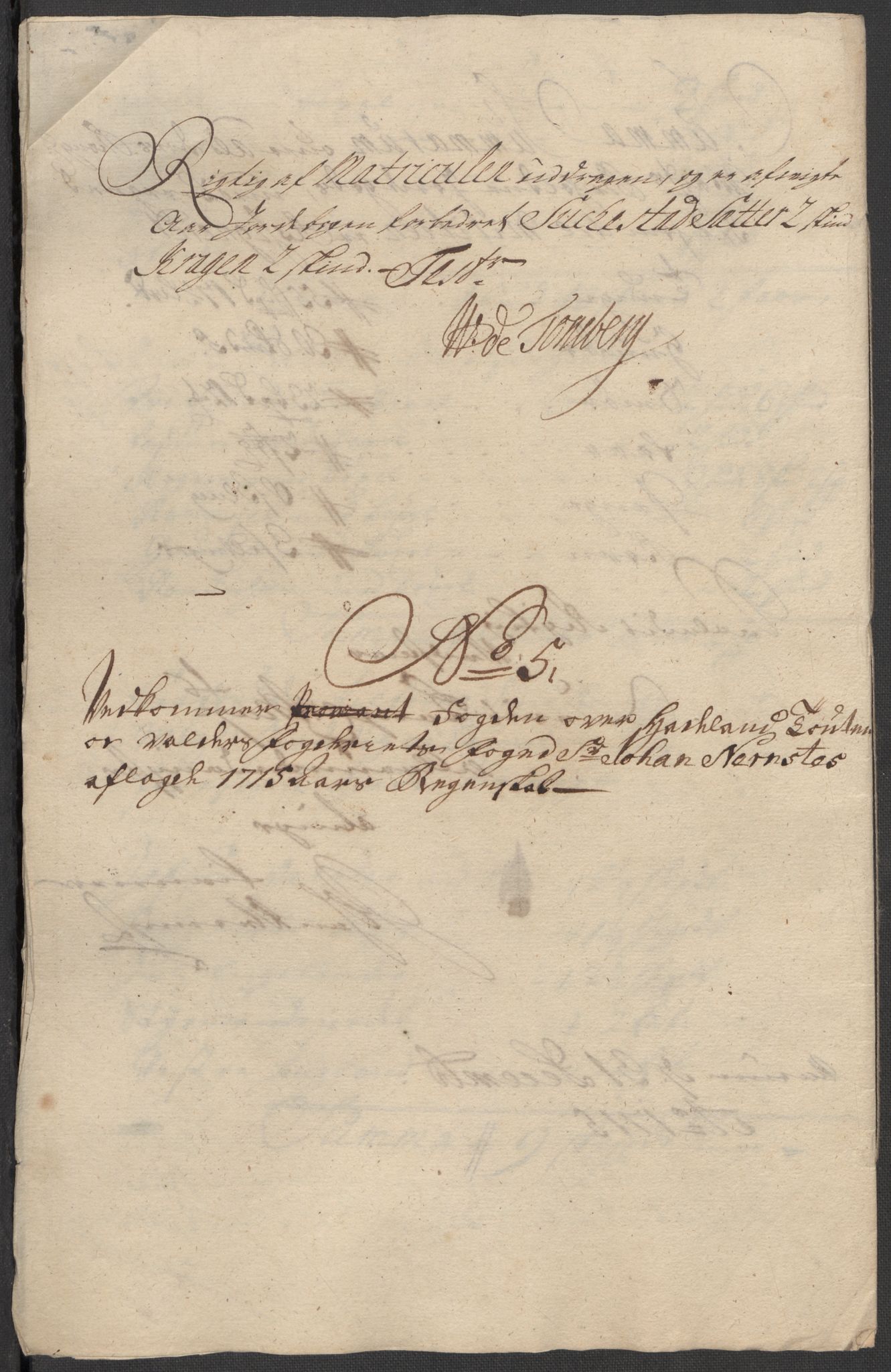 Rentekammeret inntil 1814, Reviderte regnskaper, Fogderegnskap, AV/RA-EA-4092/R18/L1314: Fogderegnskap Hadeland, Toten og Valdres, 1715, p. 308