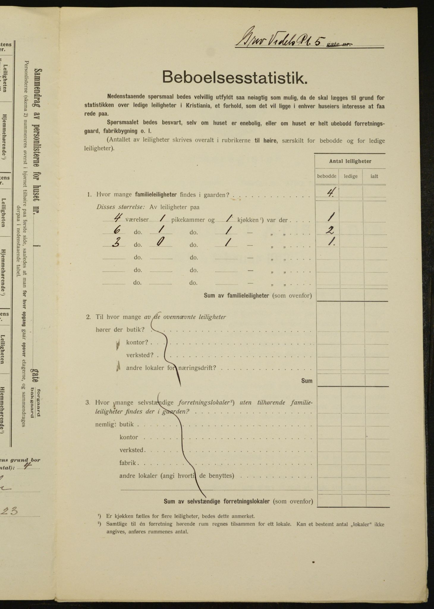 OBA, Municipal Census 1912 for Kristiania, 1912, p. 29722