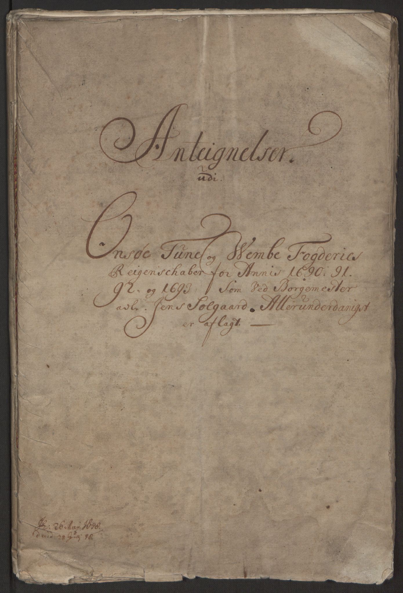 Rentekammeret inntil 1814, Reviderte regnskaper, Fogderegnskap, RA/EA-4092/R03/L0120: Fogderegnskap Onsøy, Tune, Veme og Åbygge fogderi, 1692-1693, p. 429