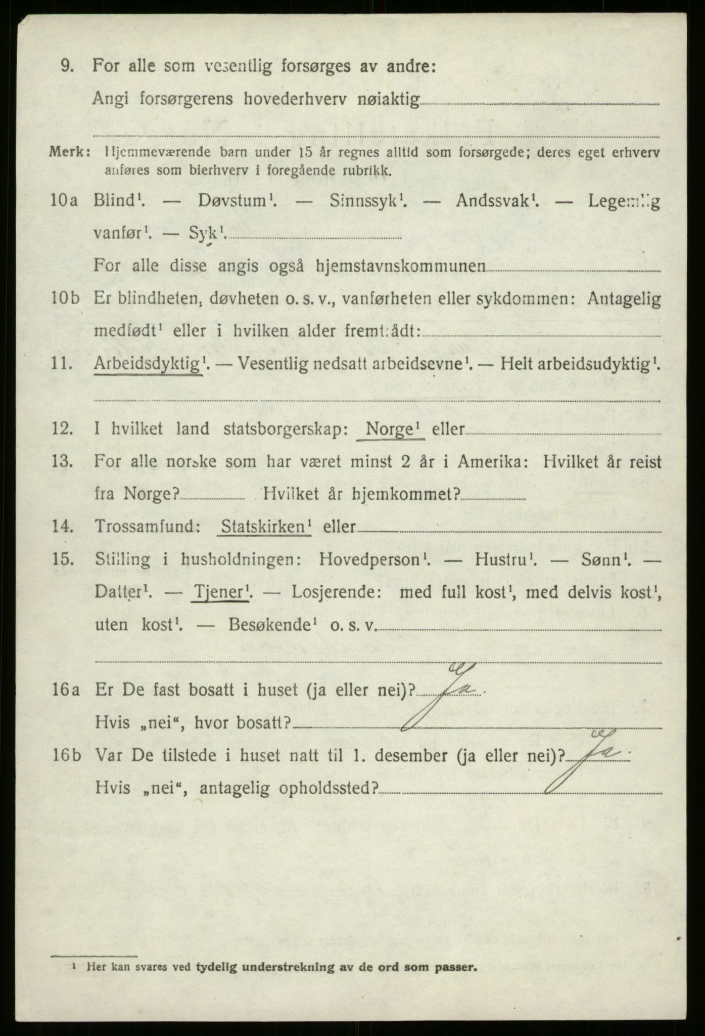 SAB, 1920 census for Gloppen, 1920, p. 3769