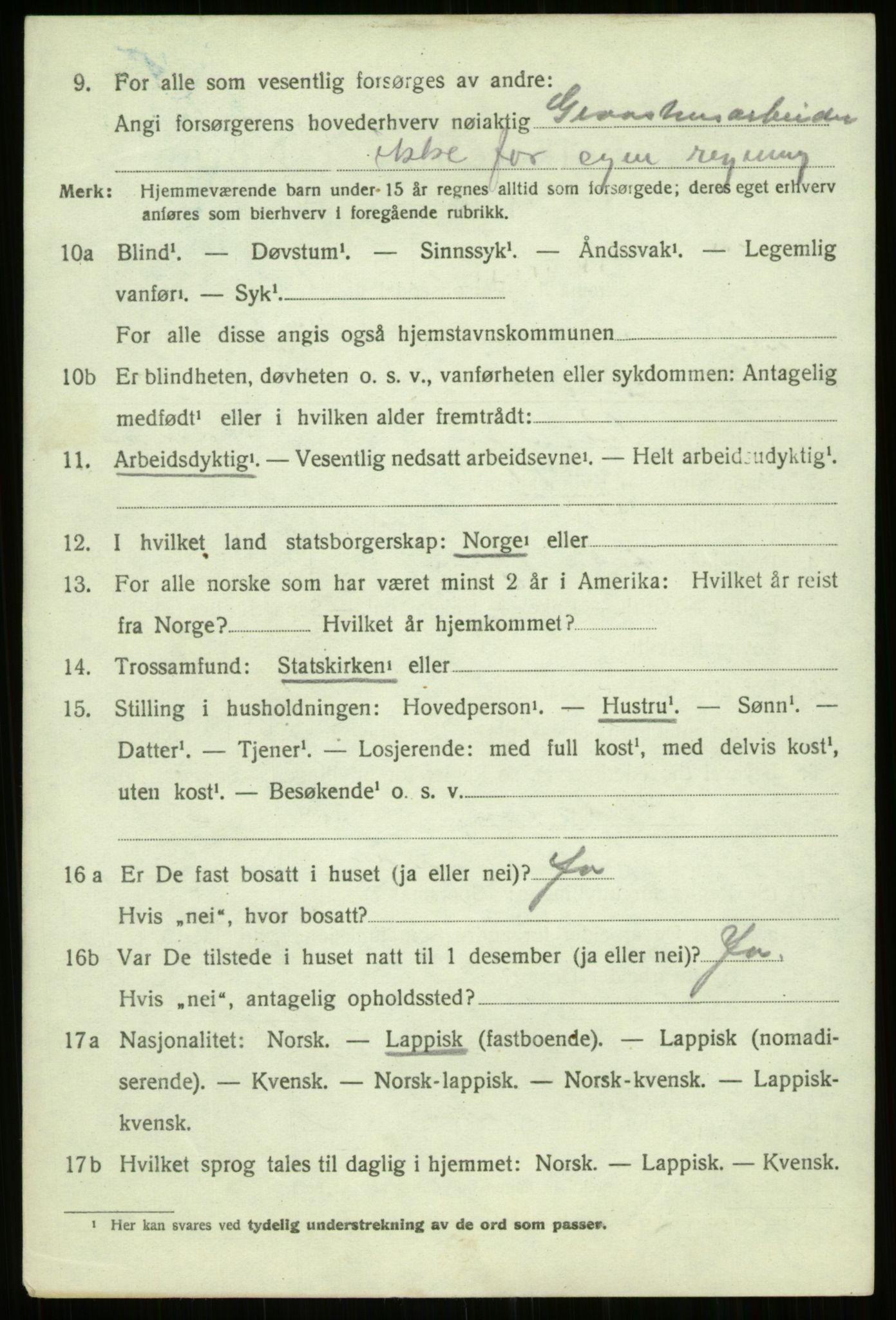 SATØ, 1920 census for Trondenes, 1920, p. 12246