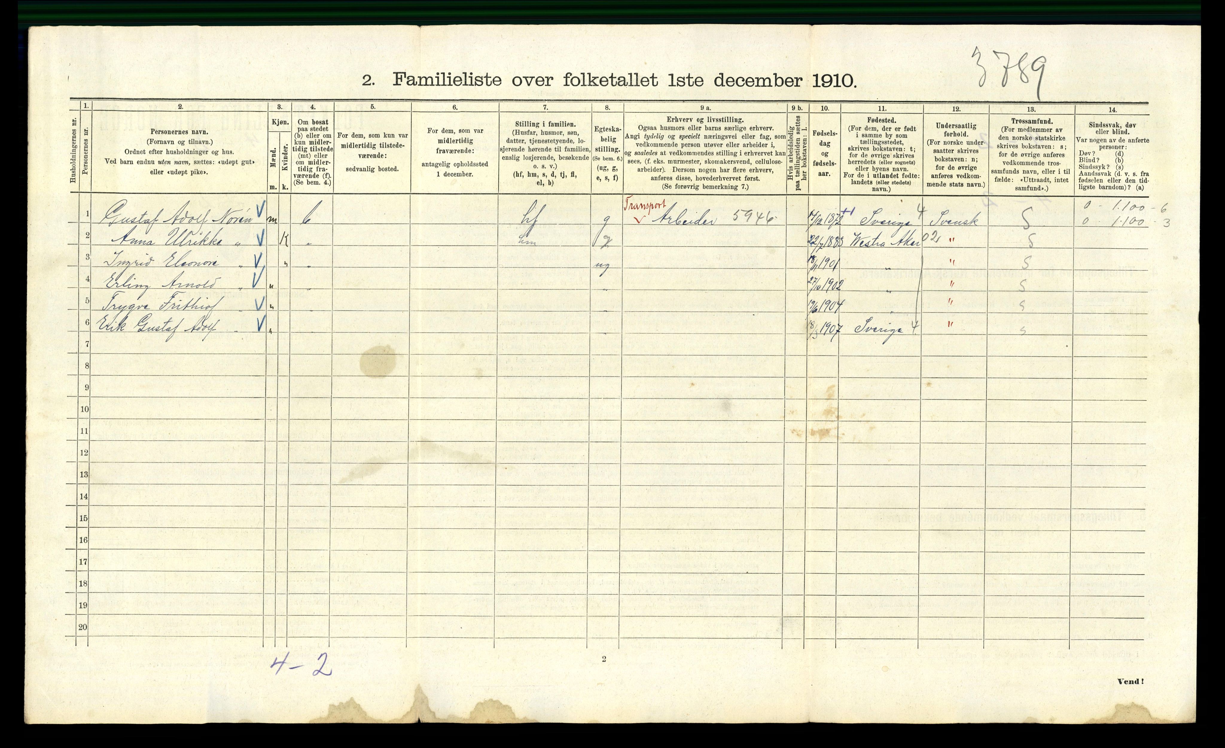 RA, 1910 census for Kristiania, 1910, p. 48152