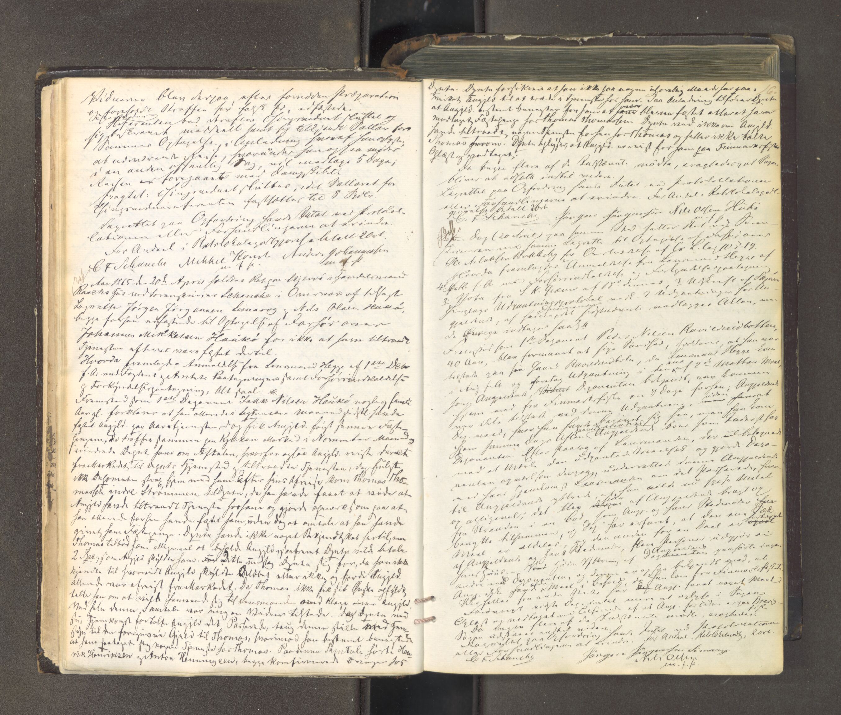 Tromsø sorenskriveri 1855-, AV/SATØ-S-0050/F/Fe/L0127: Ekstrarettsprotokoll med register, 1864-1870, p. 15b-16a