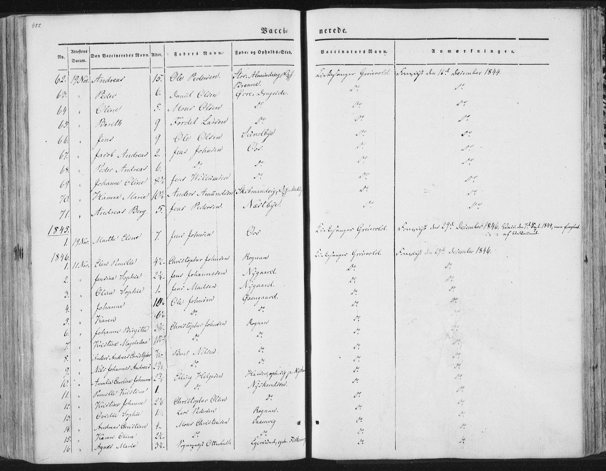 Ministerialprotokoller, klokkerbøker og fødselsregistre - Nordland, AV/SAT-A-1459/847/L0667: Parish register (official) no. 847A07, 1842-1871, p. 422