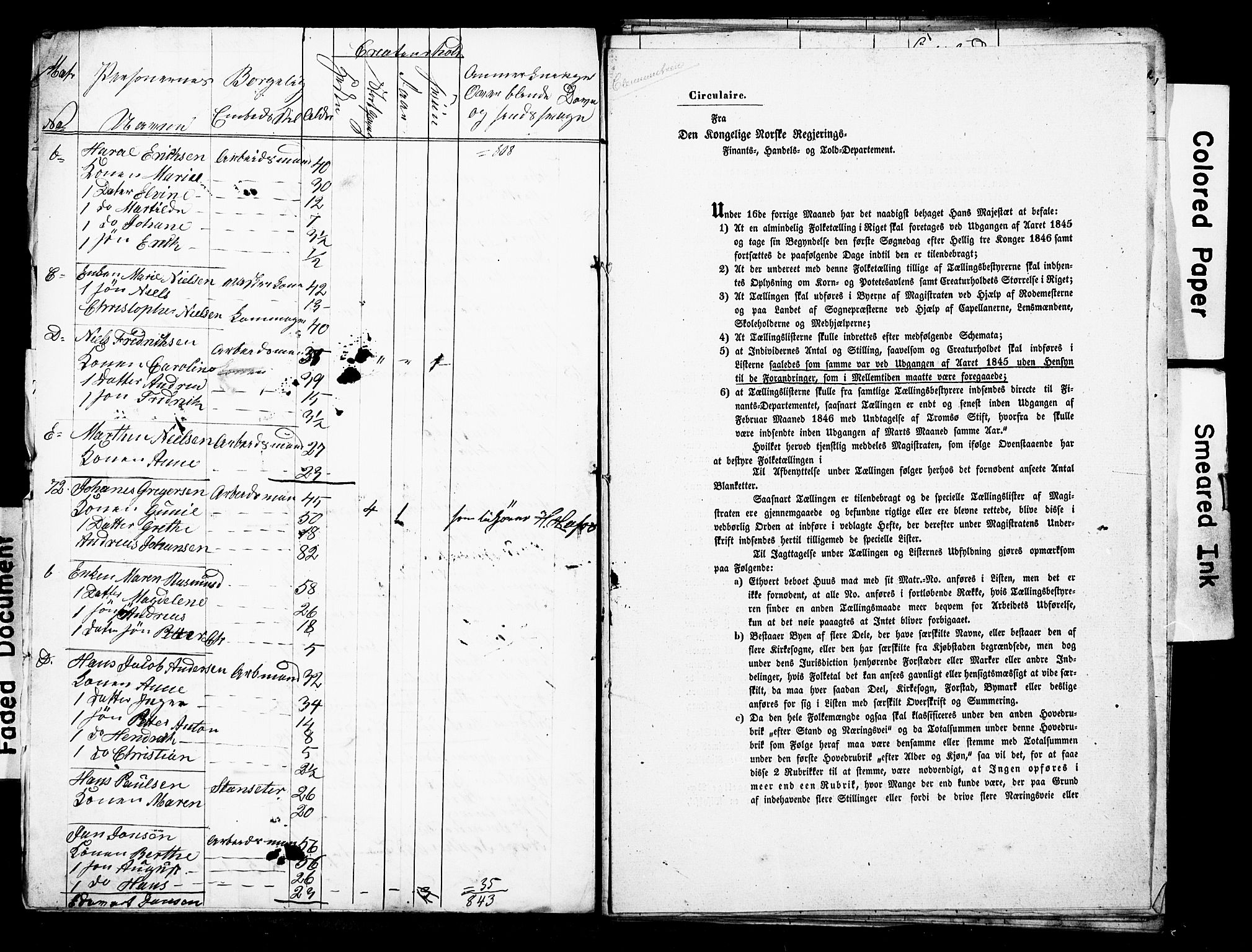 , Census 1845 for Moss/Moss, 1845, p. 13