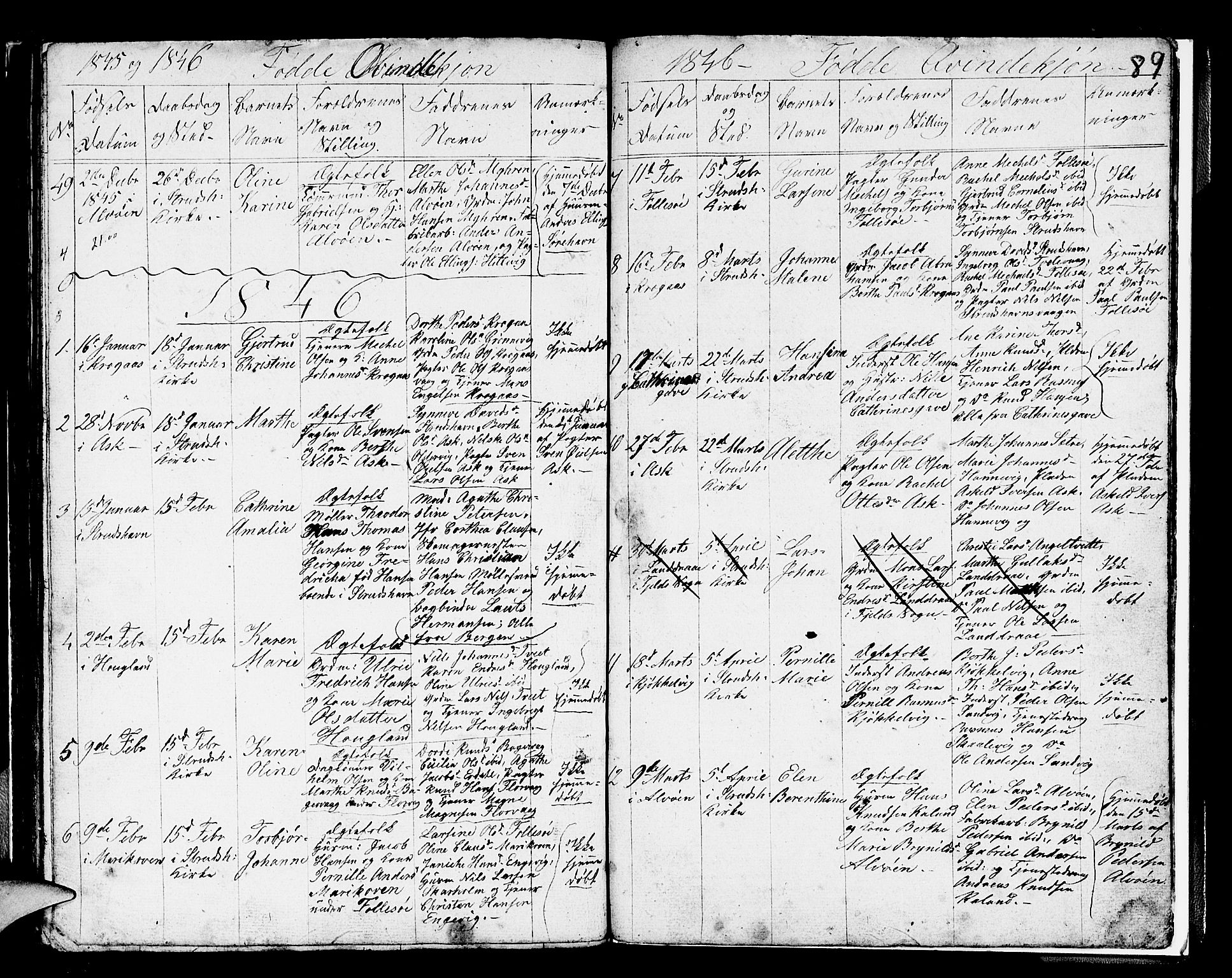 Askøy Sokneprestembete, SAB/A-74101/H/Ha/Hab/Haba/L0003: Parish register (copy) no. A 3, 1826-1846, p. 89