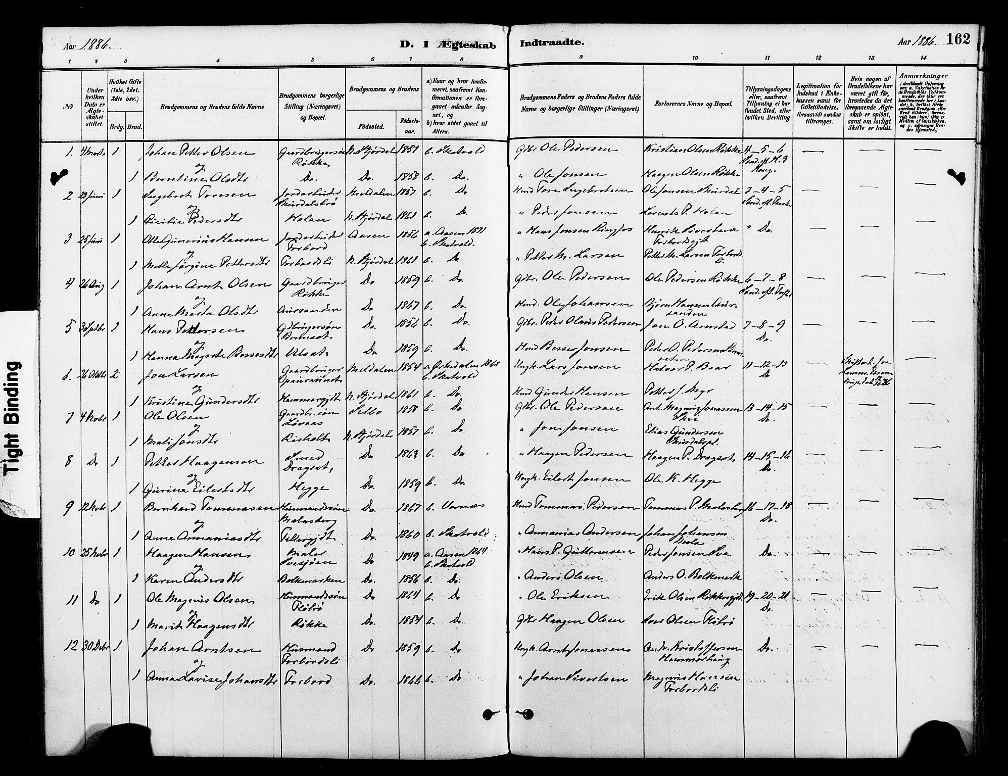 Ministerialprotokoller, klokkerbøker og fødselsregistre - Nord-Trøndelag, SAT/A-1458/712/L0100: Parish register (official) no. 712A01, 1880-1900, p. 162