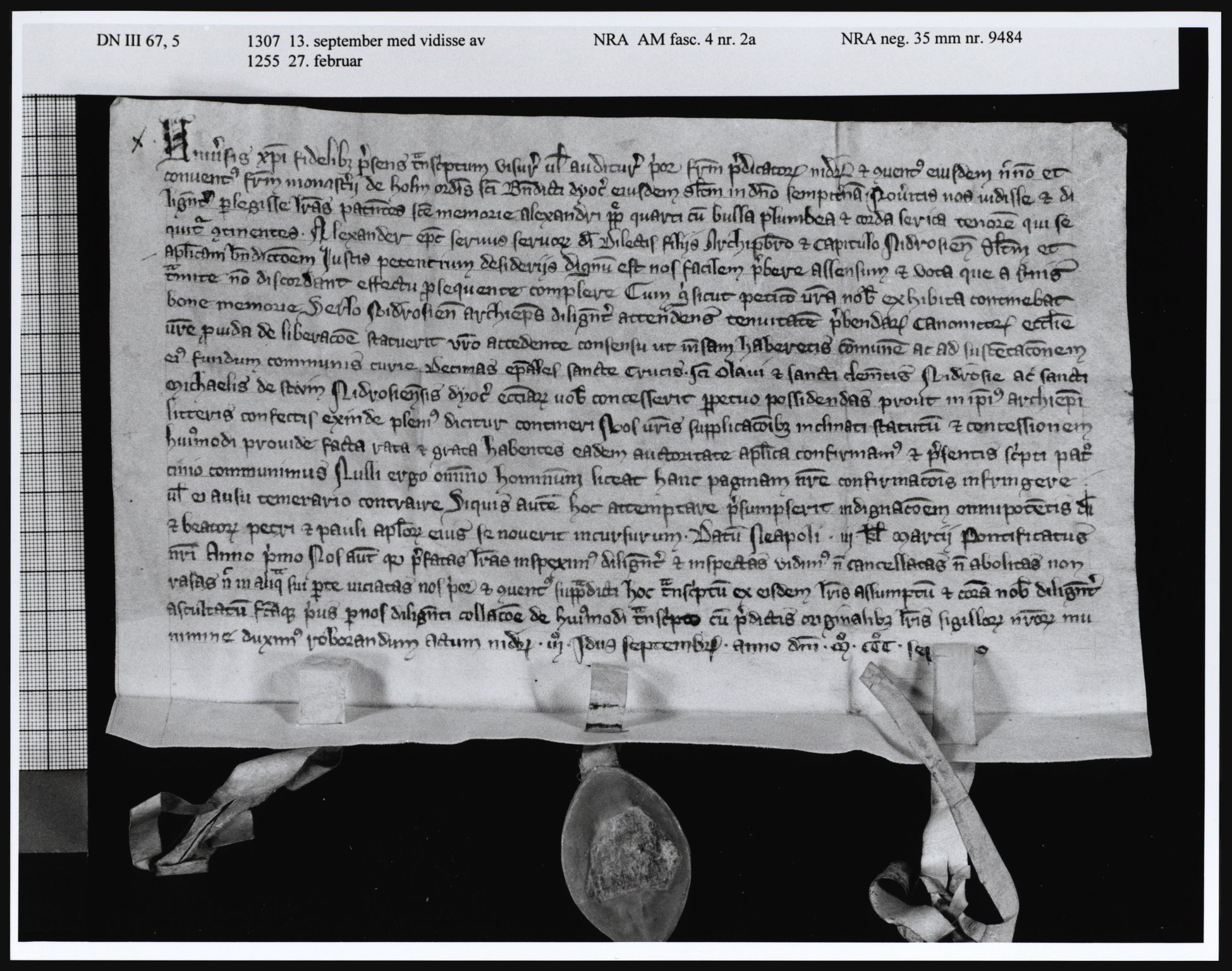 Riksarkivets diplomsamling, AV/RA-EA-5965/F05/L0011: NRA AM fasc. 4 nr. 1-2b, 1265-1307, p. 9