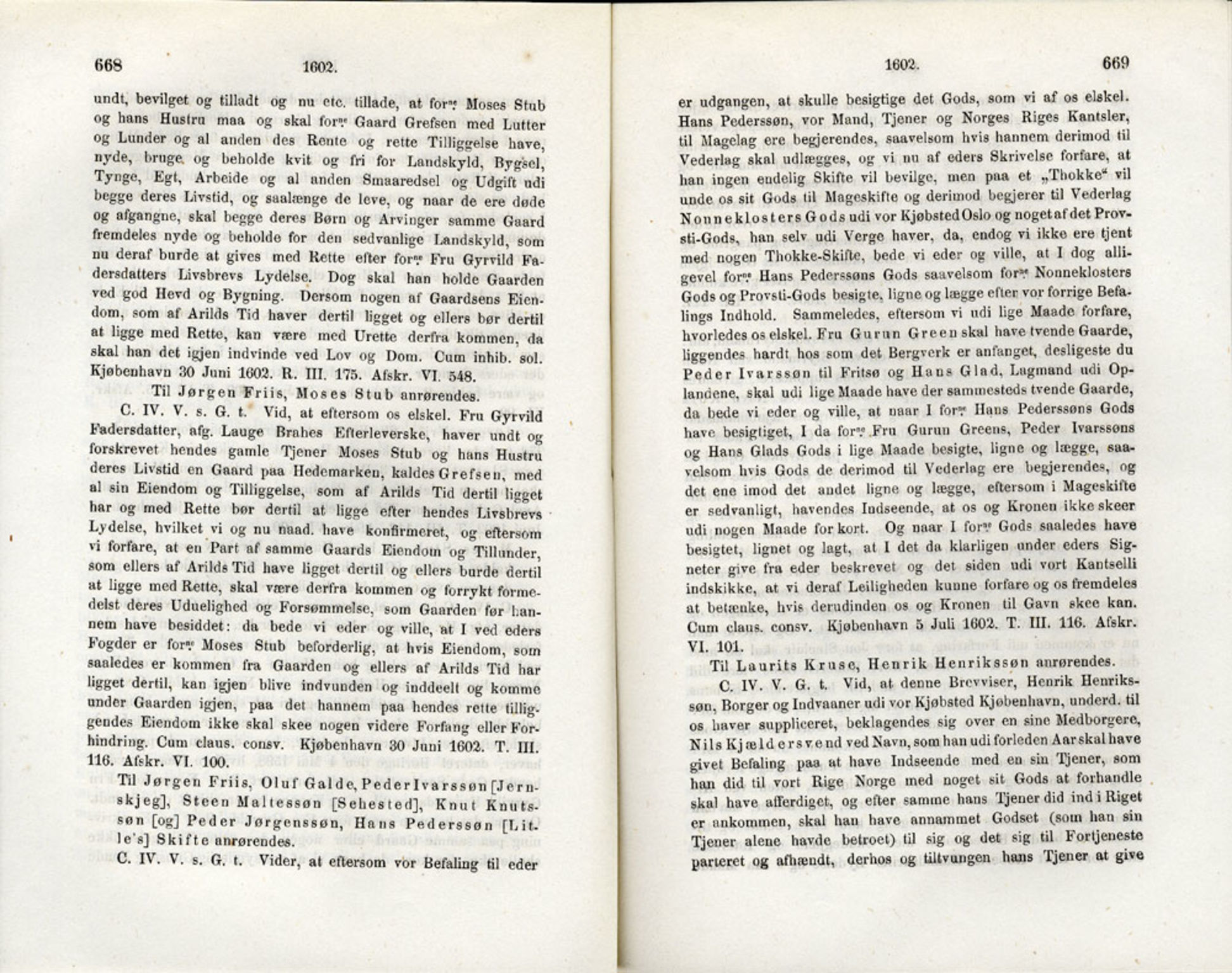 Publikasjoner utgitt av Det Norske Historiske Kildeskriftfond, PUBL/-/-/-: Norske Rigs-Registranter, bind 3, 1588-1602, p. 668-669