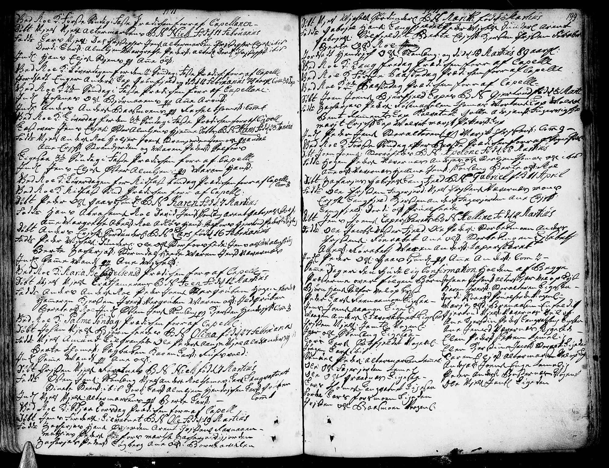 Ministerialprotokoller, klokkerbøker og fødselsregistre - Nordland, SAT/A-1459/825/L0348: Parish register (official) no. 825A04, 1752-1788, p. 199