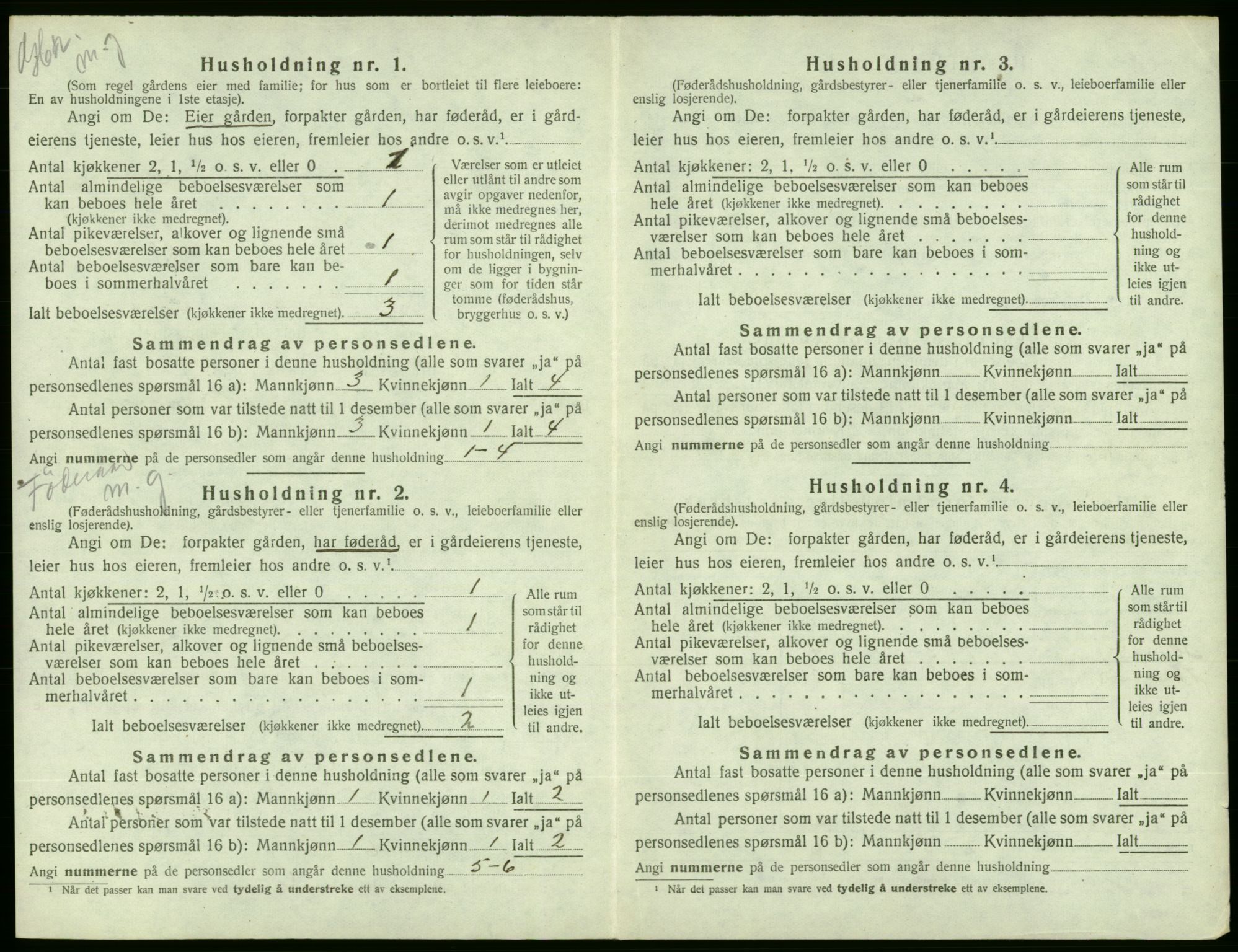 SAB, 1920 census for Ølen, 1920, p. 513