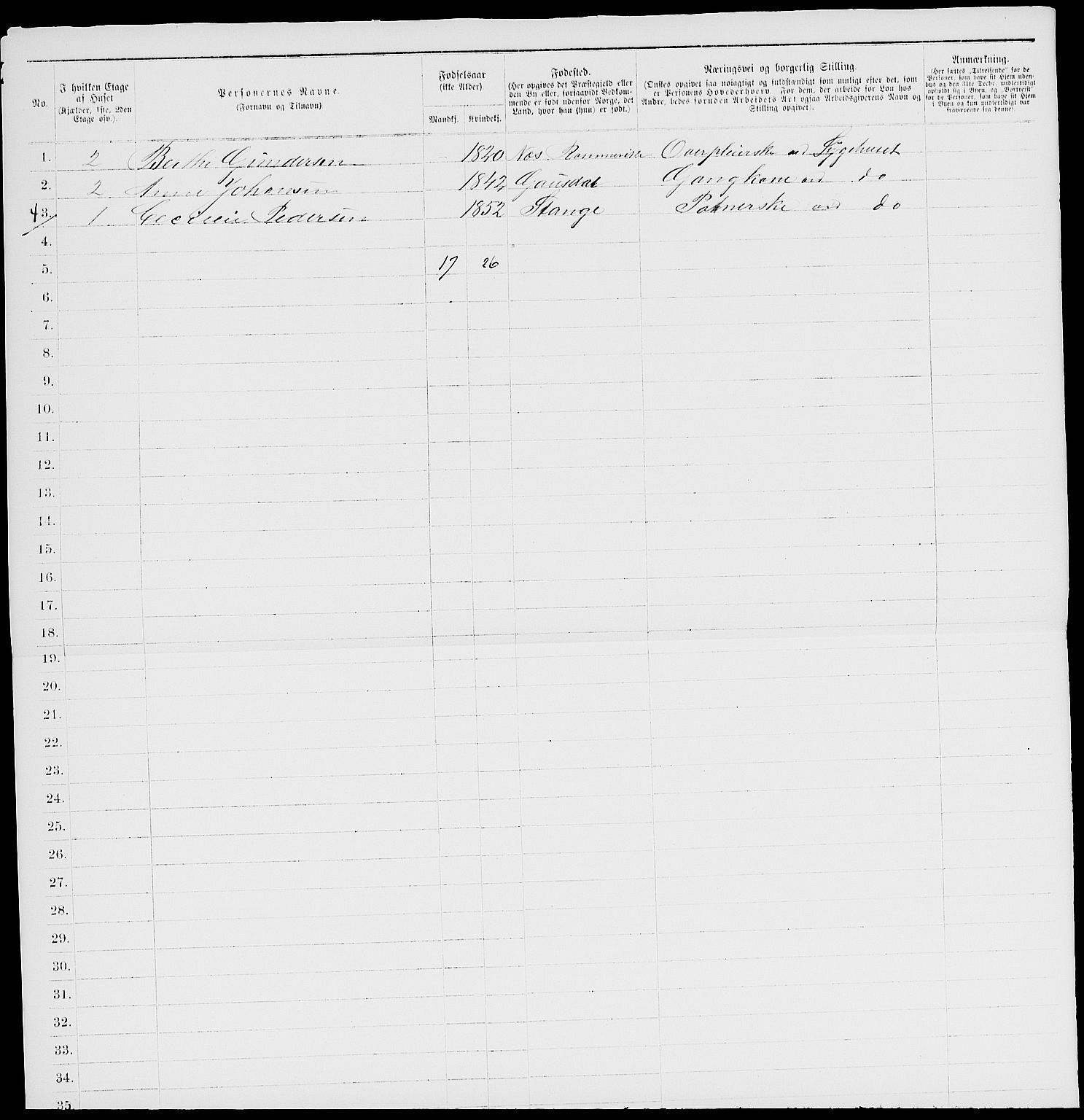 RA, 1885 census for 0301 Kristiania, 1885, p. 6782