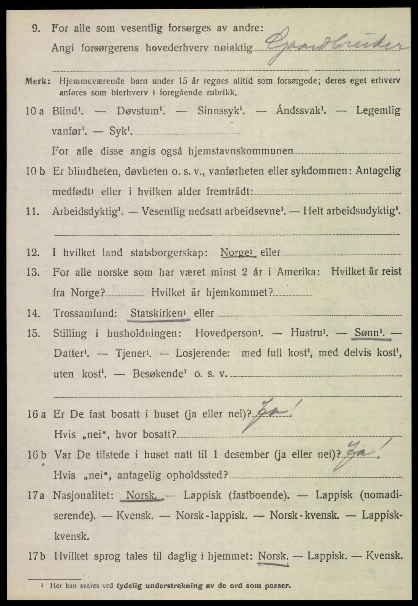 SAT, 1920 census for Nærøy, 1920, p. 2446