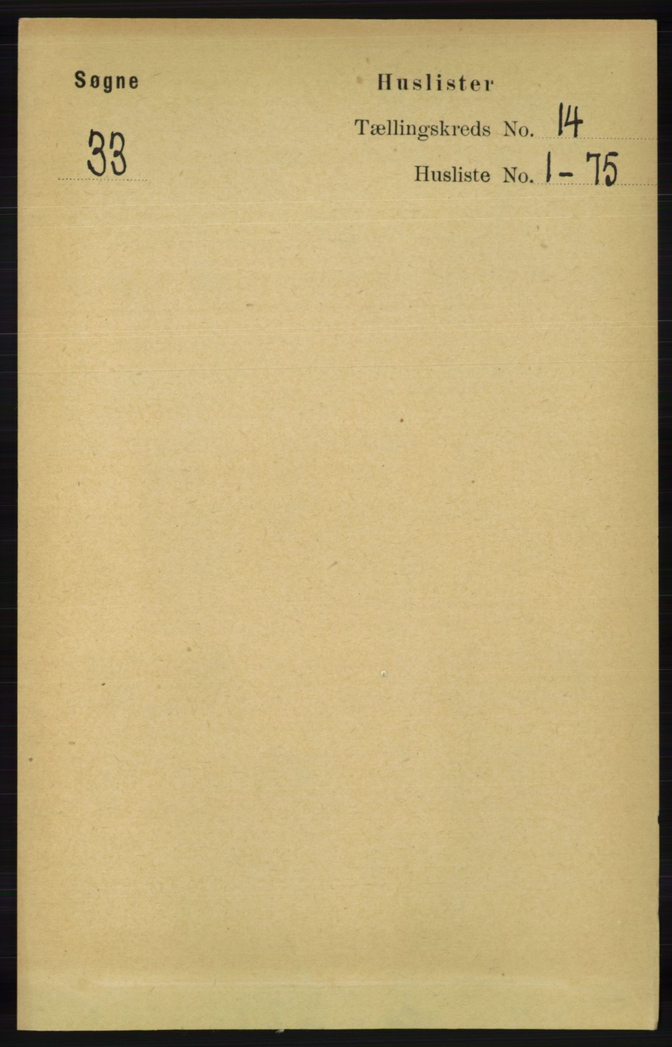 RA, 1891 census for 1018 Søgne, 1891, p. 3326