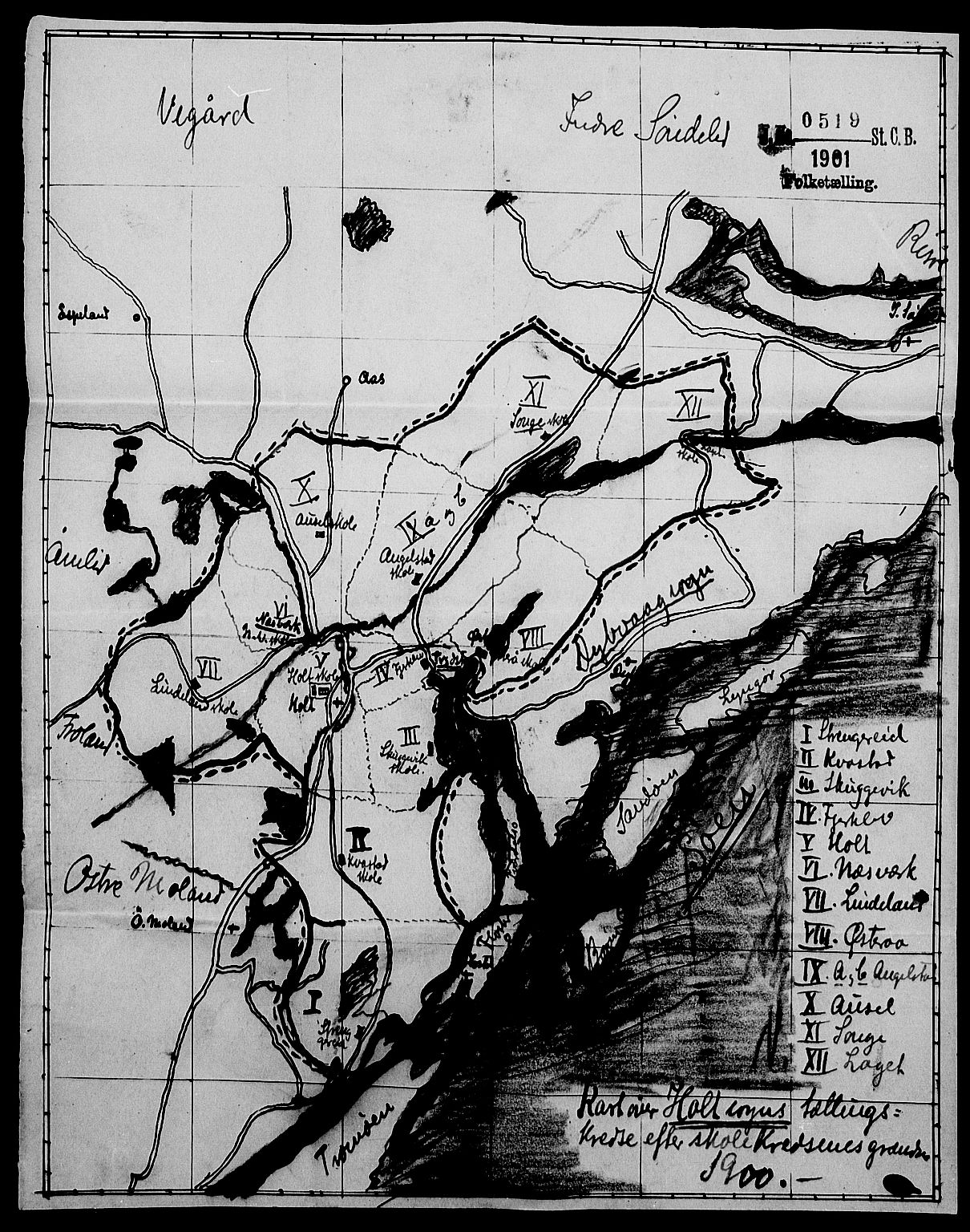 SAK, 1900 census for Holt, 1900, p. 3