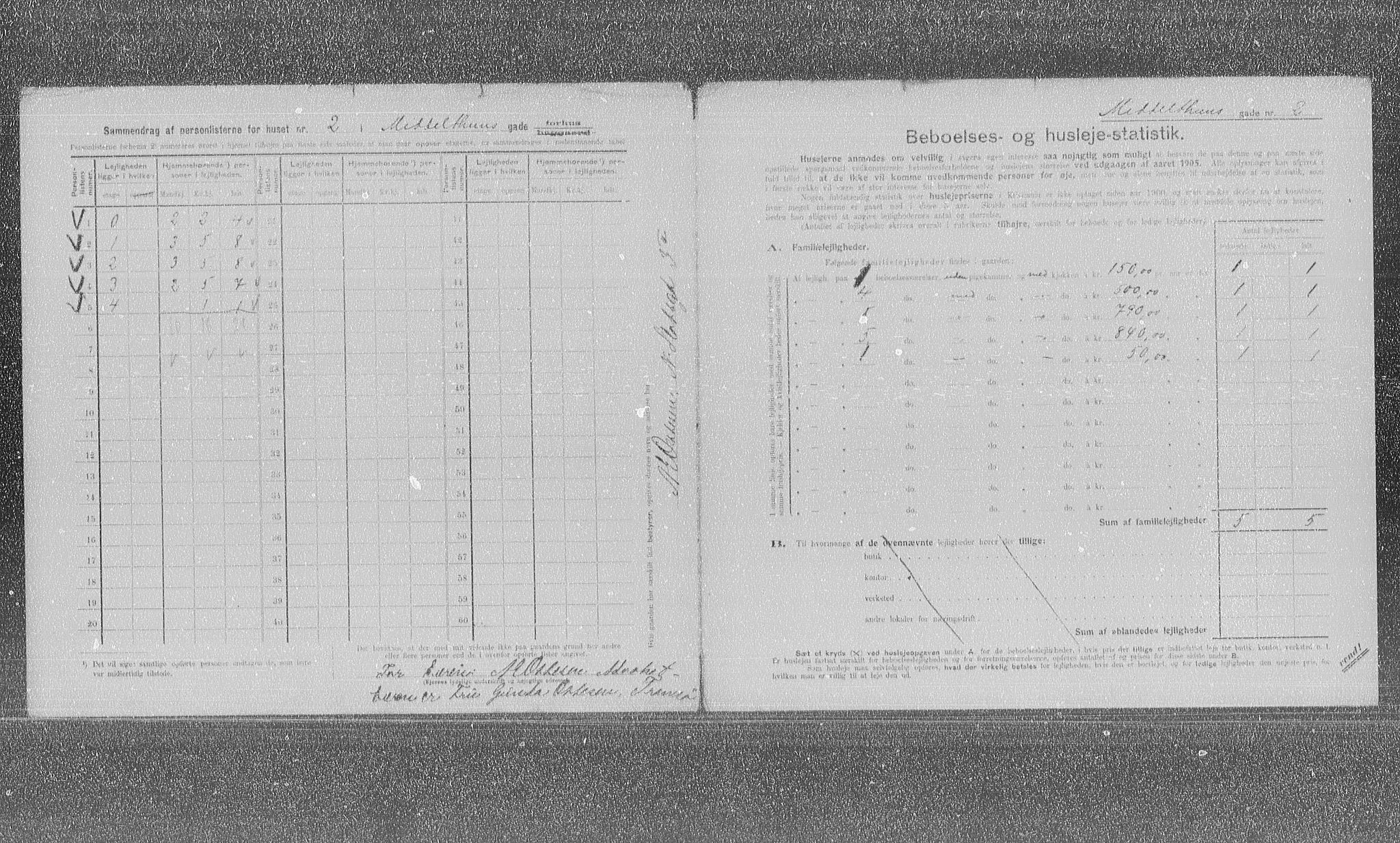 OBA, Municipal Census 1905 for Kristiania, 1905, p. 34313