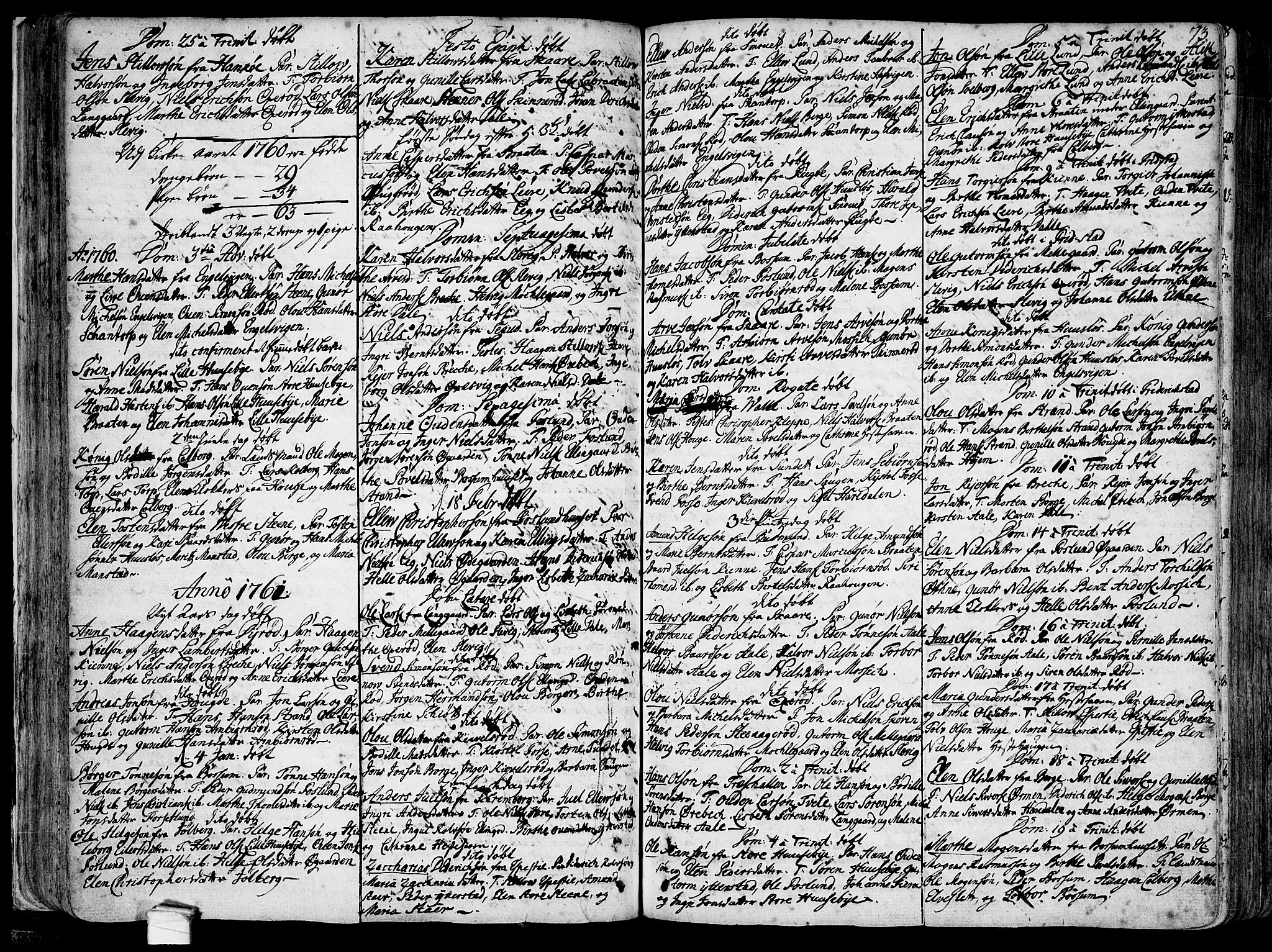 Onsøy prestekontor Kirkebøker, SAO/A-10914/F/Fa/L0001: Parish register (official) no. I 1, 1733-1814, p. 73