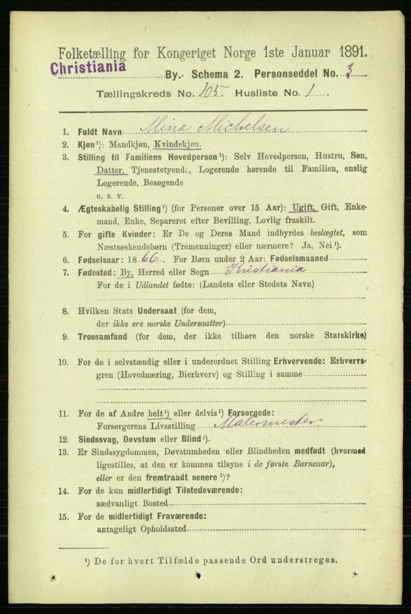 RA, 1891 census for 0301 Kristiania, 1891, p. 52929