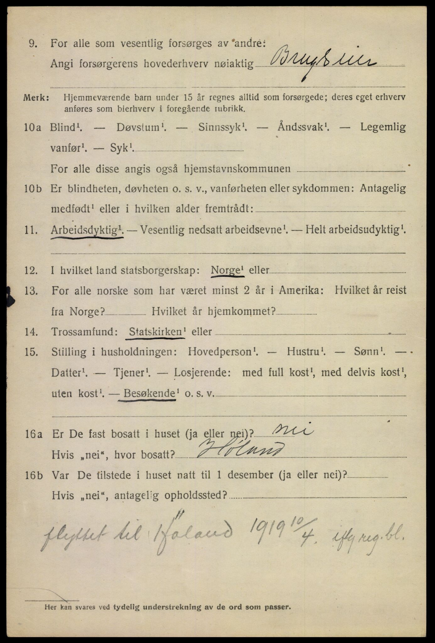 SAO, 1920 census for Kristiania, 1920, p. 176120