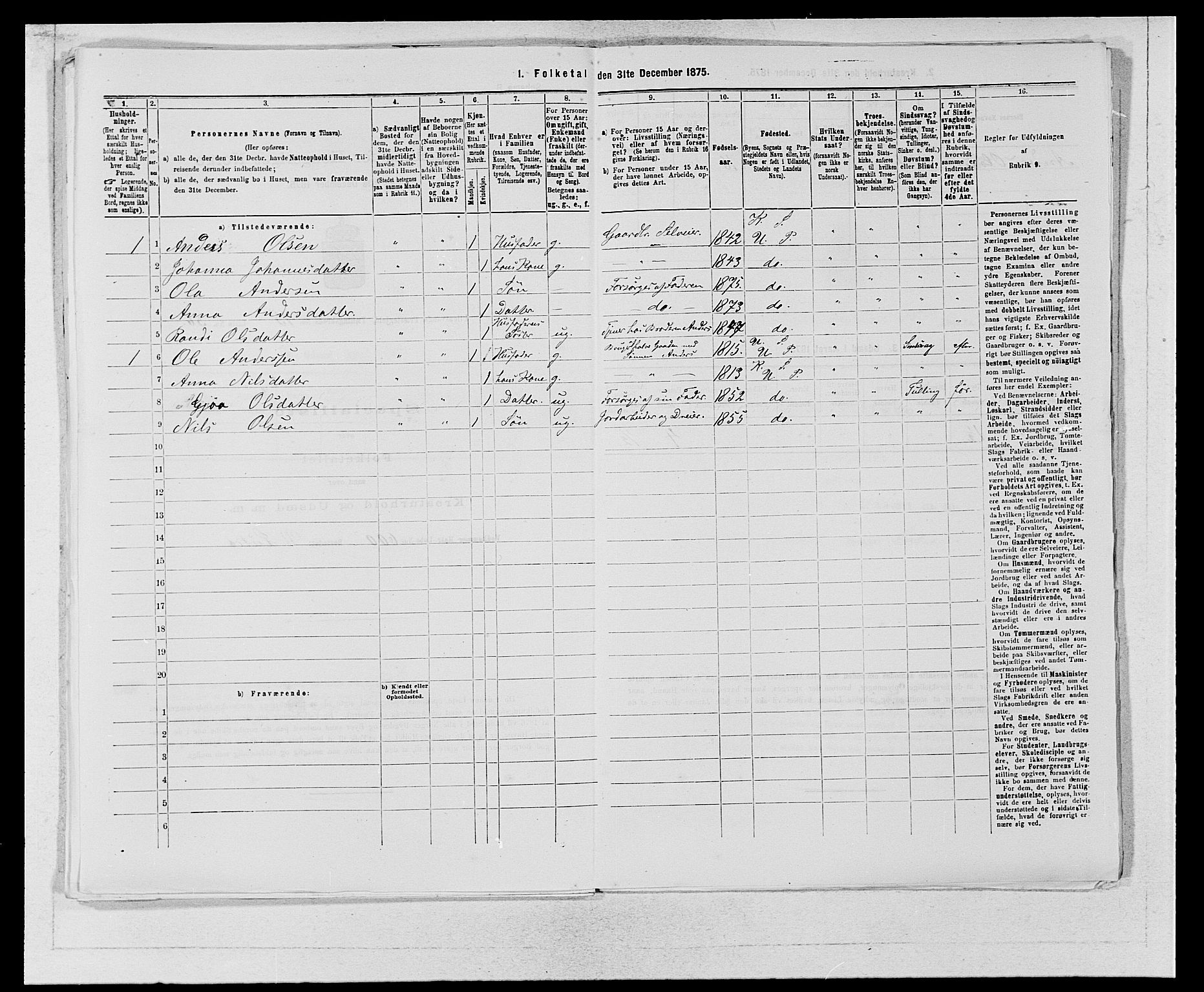 SAB, 1875 census for 1230P Ullensvang, 1875, p. 1575