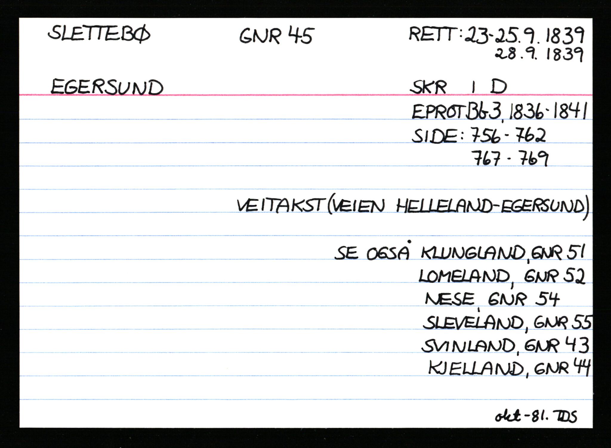 Statsarkivet i Stavanger, AV/SAST-A-101971/03/Y/Ym/L0053: Åstedskort sortert etter gårdsnavn: Skudeneshavn - Solbjør, 1600-1950, p. 302