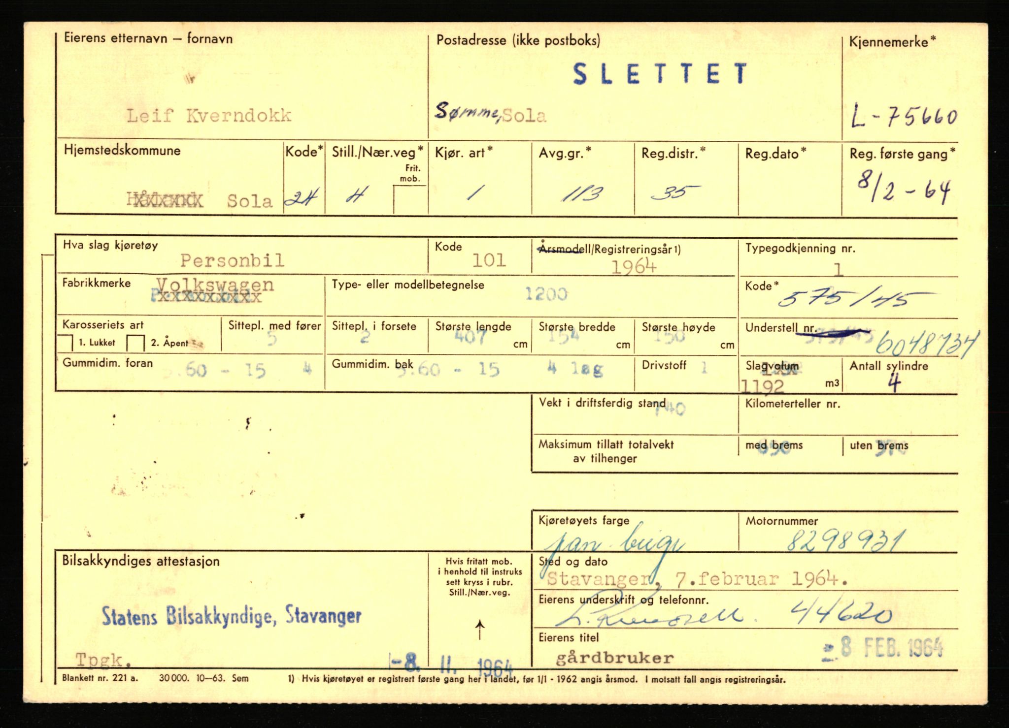 Stavanger trafikkstasjon, AV/SAST-A-101942/0/F/L0068: L-75000 - L-76799, 1930-1971, p. 873