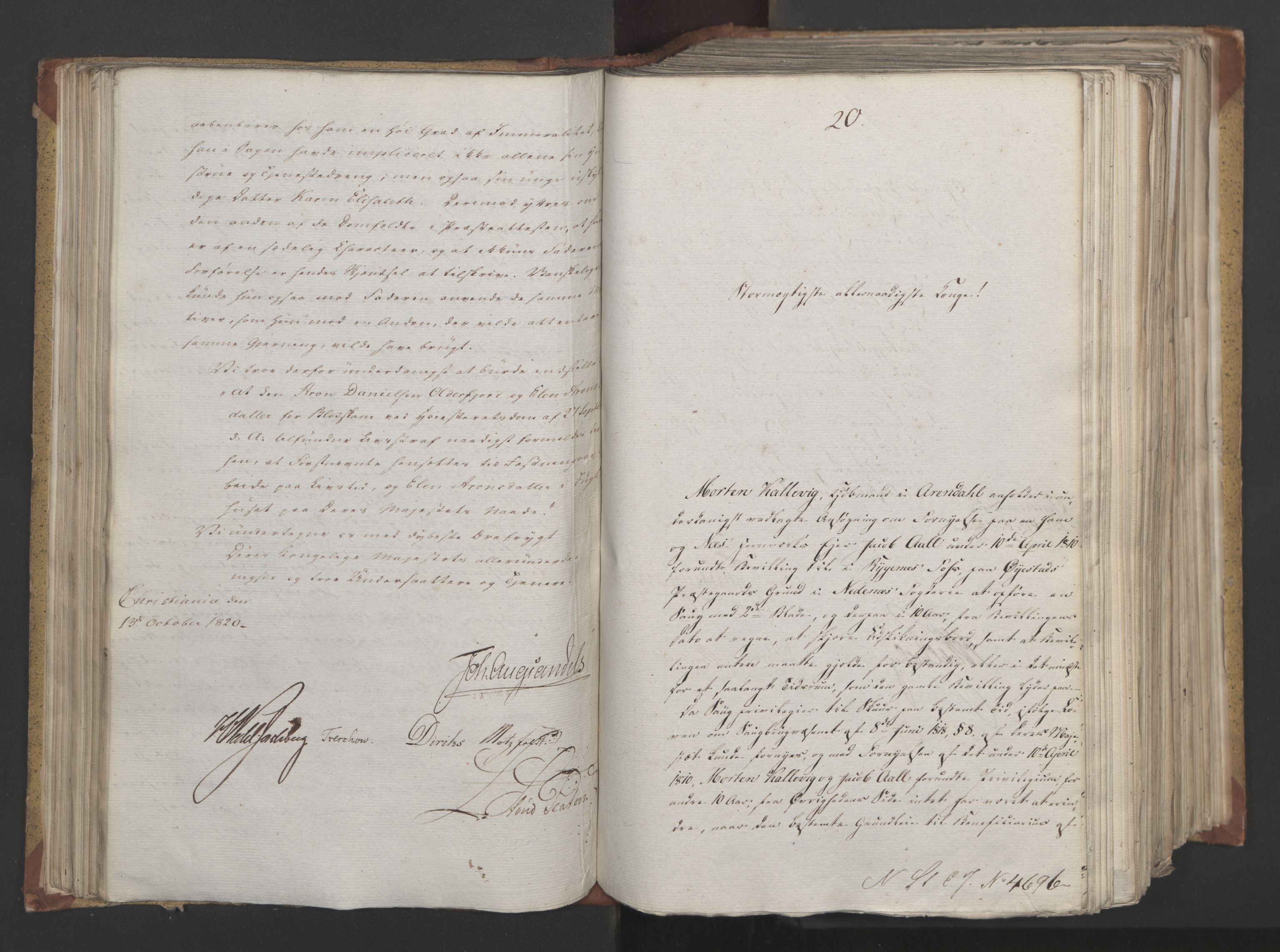 Statsrådsavdelingen i Stockholm, AV/RA-S-1003/D/Da/L0024: Regjeringsinnstillinger nr. 4663-4873, 1820, p. 114
