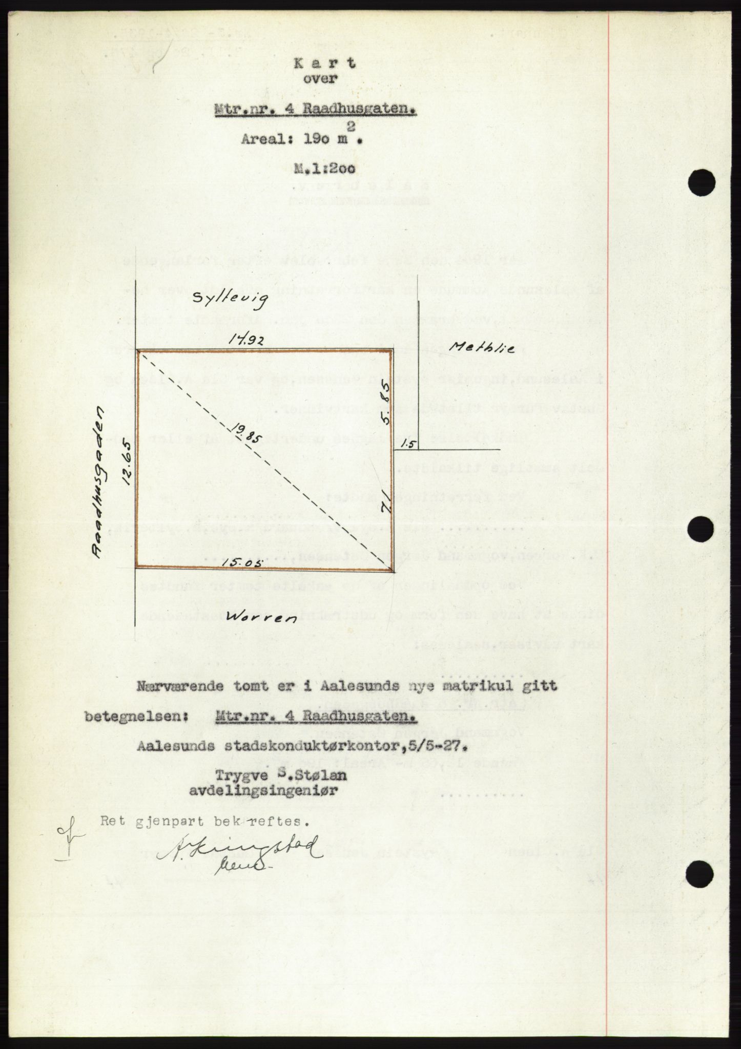 Ålesund byfogd, AV/SAT-A-4384: Mortgage book no. 32, 1934-1935, Deed date: 26.04.1935