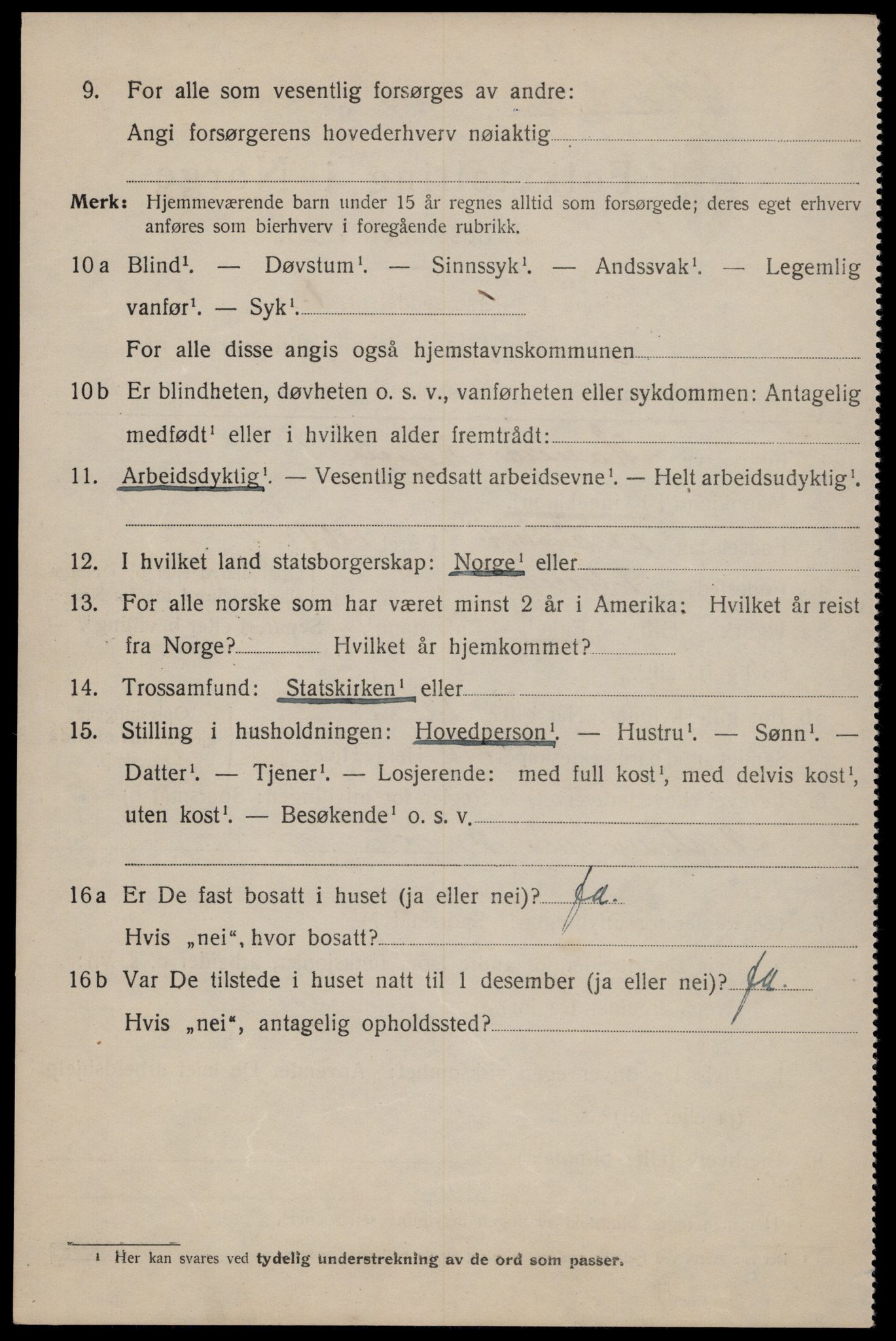 SAT, 1920 census for Trondheim, 1920, p. 71397