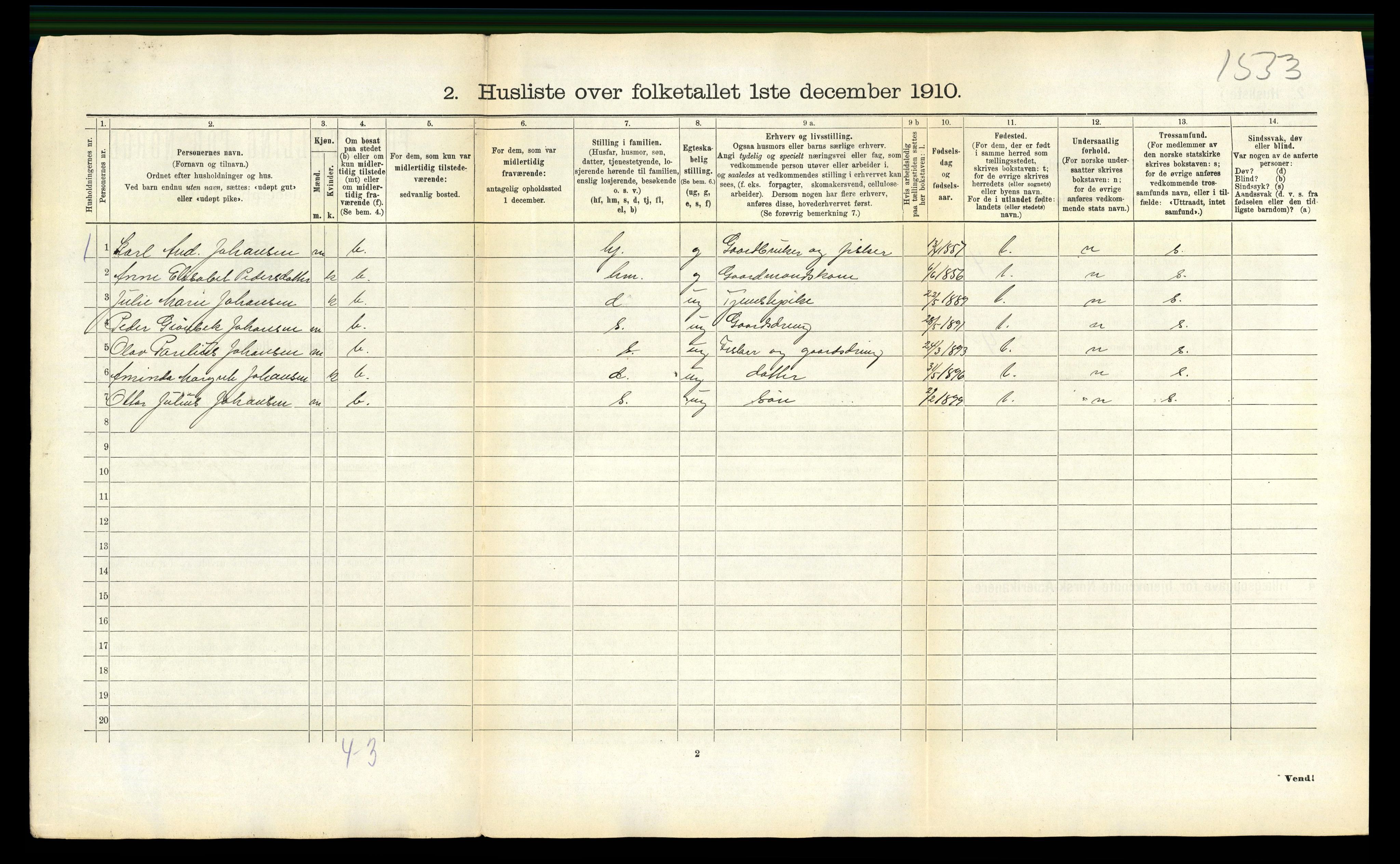 RA, 1910 census for Leiranger, 1910, p. 376