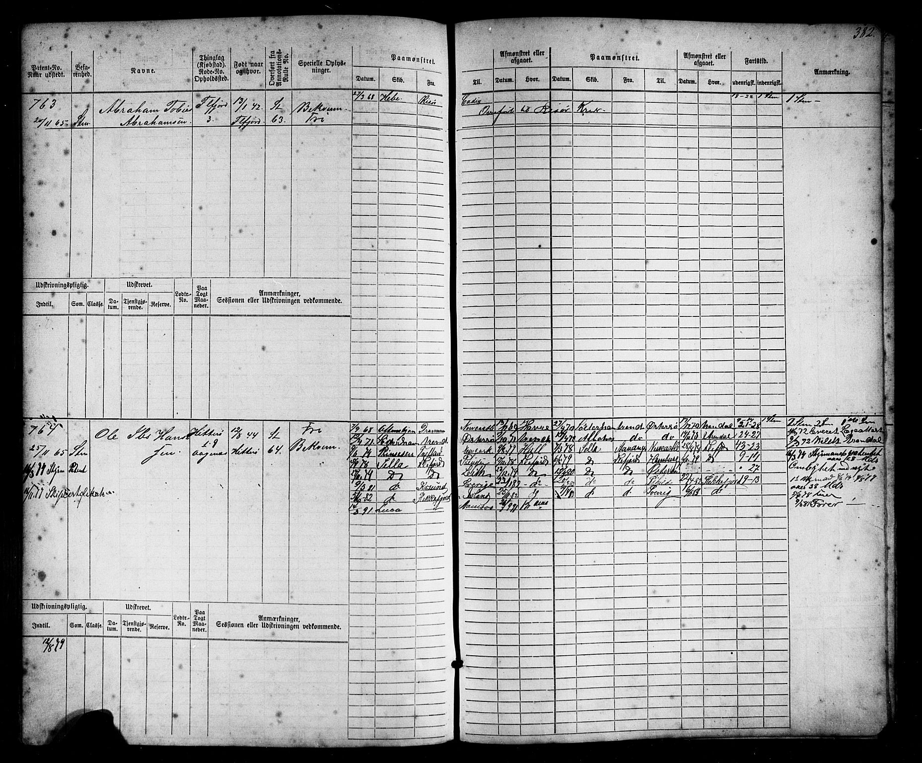 Flekkefjord mønstringskrets, AV/SAK-2031-0018/F/Fb/L0008: Hovedrulle nr 1-770, Æ-5, 1867-1900, p. 400