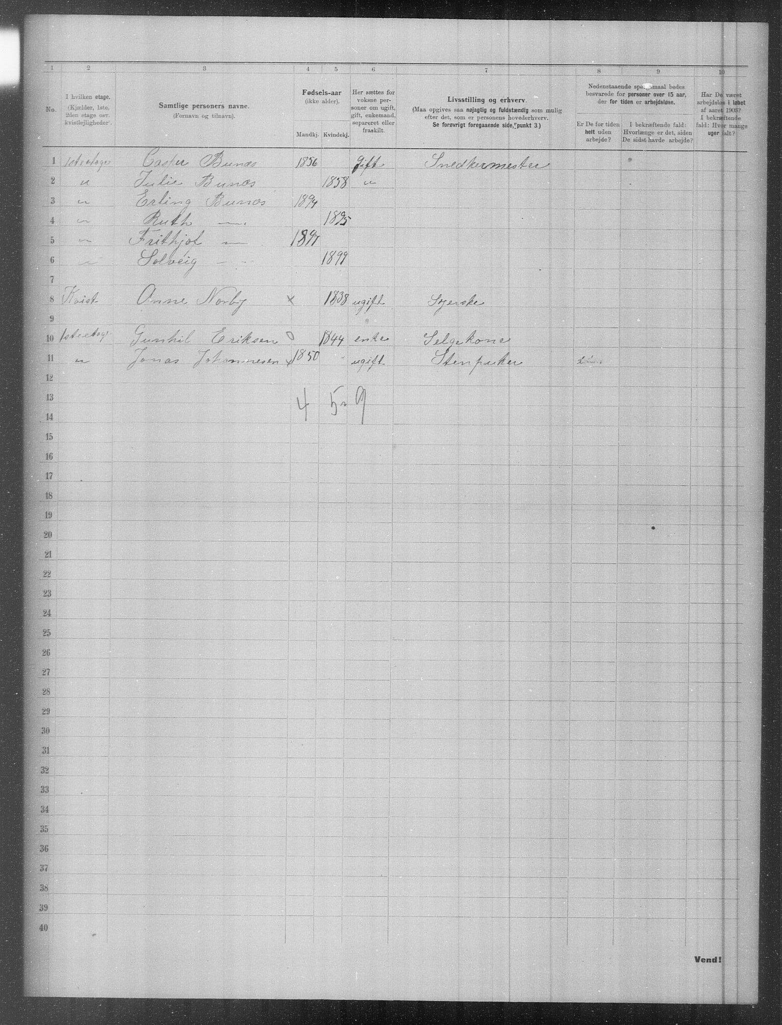 OBA, Municipal Census 1903 for Kristiania, 1903, p. 6875