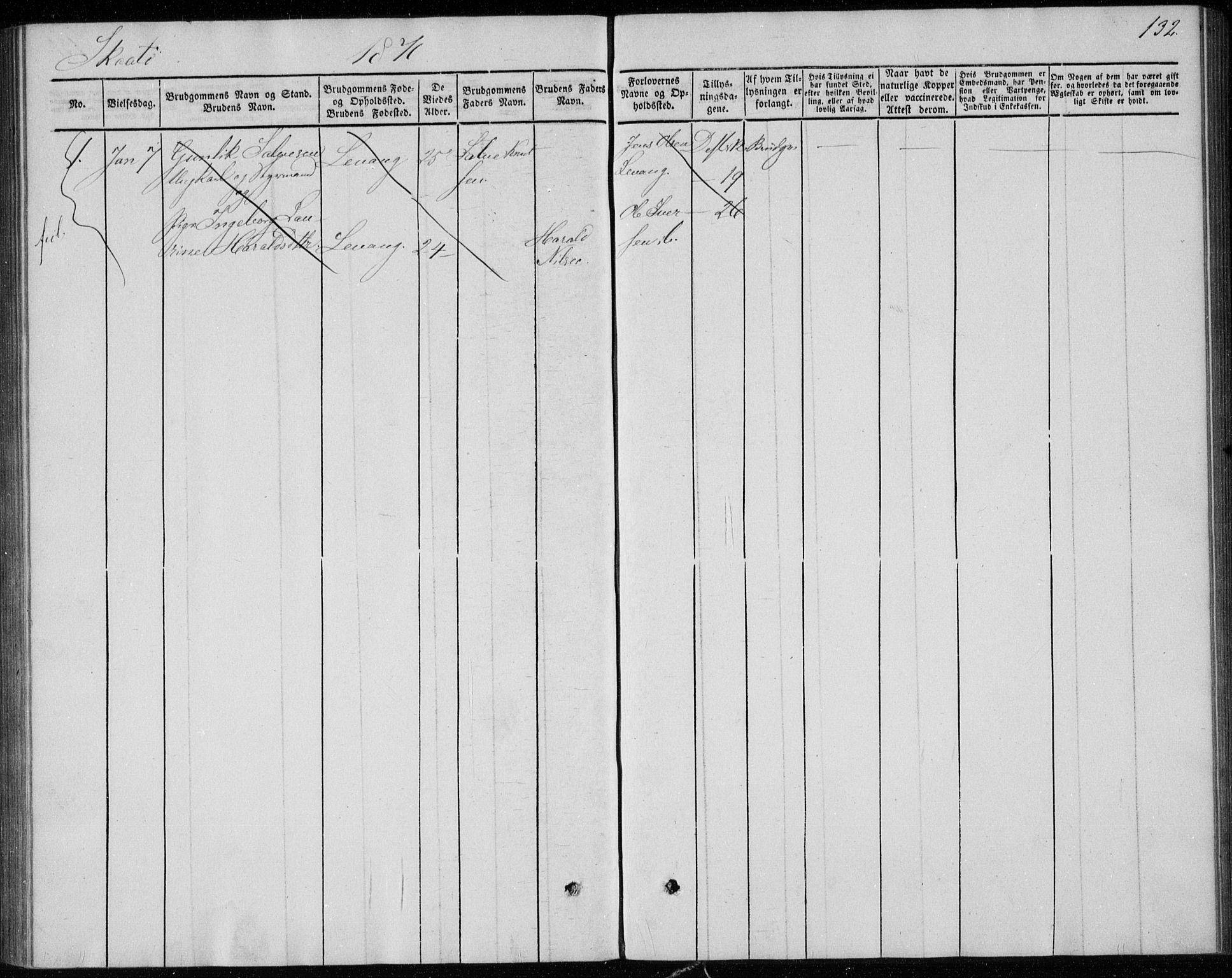 Sannidal kirkebøker, AV/SAKO-A-296/F/Fa/L0010: Parish register (official) no. 10, 1855-1873, p. 132