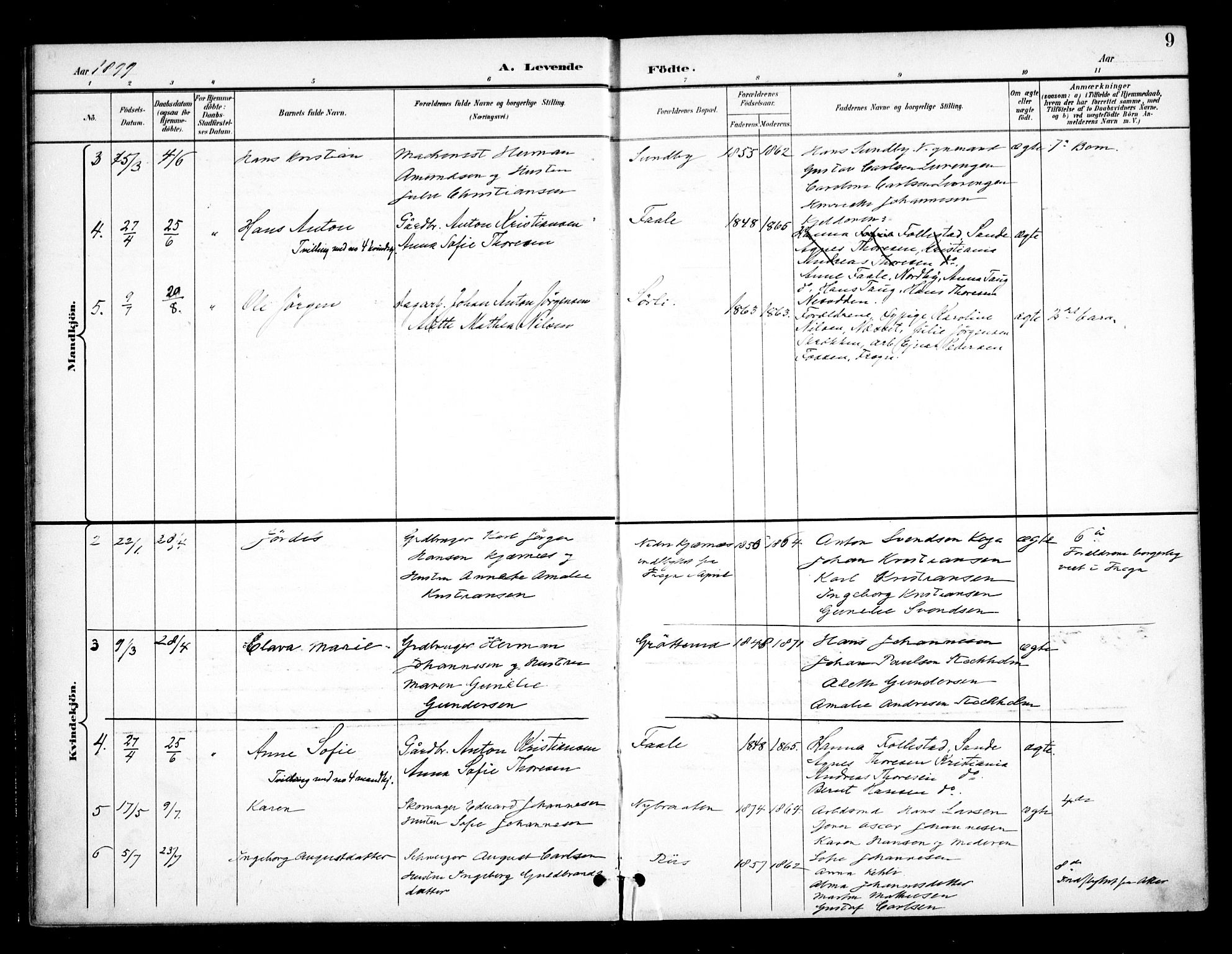 Ås prestekontor Kirkebøker, AV/SAO-A-10894/F/Fb/L0002: Parish register (official) no. II 2, 1895-1916, p. 9