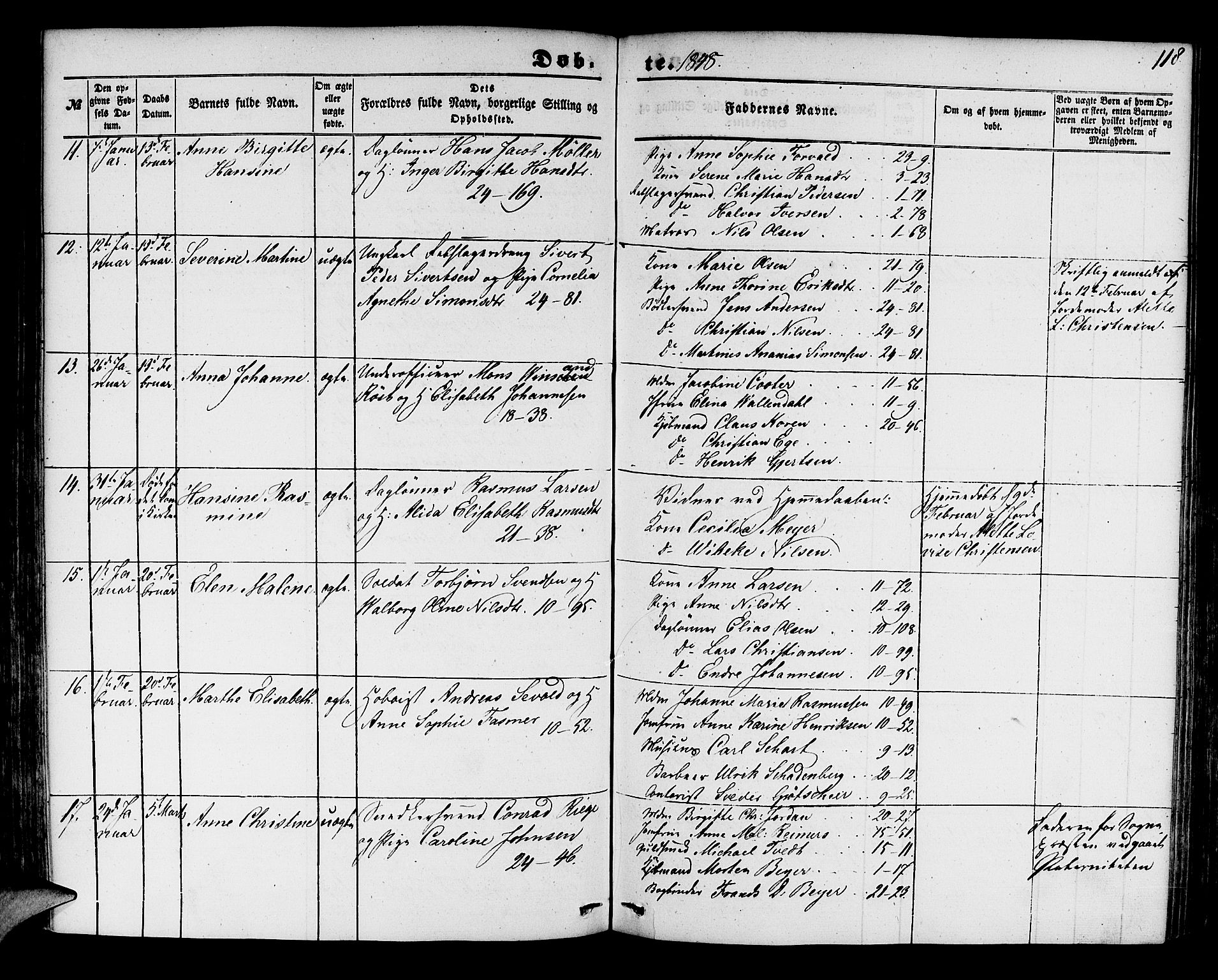 Korskirken sokneprestembete, AV/SAB-A-76101/H/Hab: Parish register (copy) no. B 2, 1847-1853, p. 118