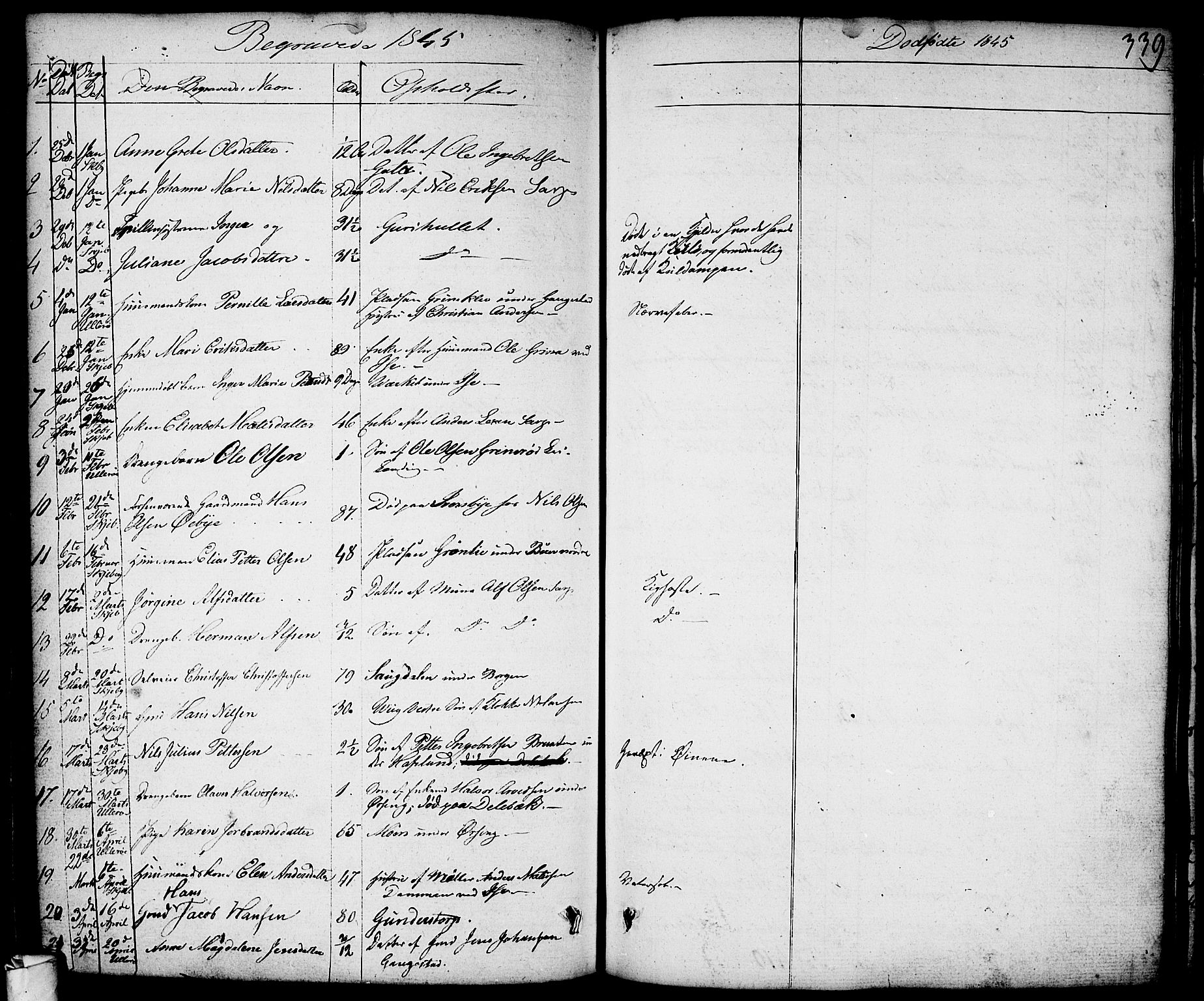 Skjeberg prestekontor Kirkebøker, AV/SAO-A-10923/F/Fa/L0005: Parish register (official) no. I 5, 1830-1845, p. 339