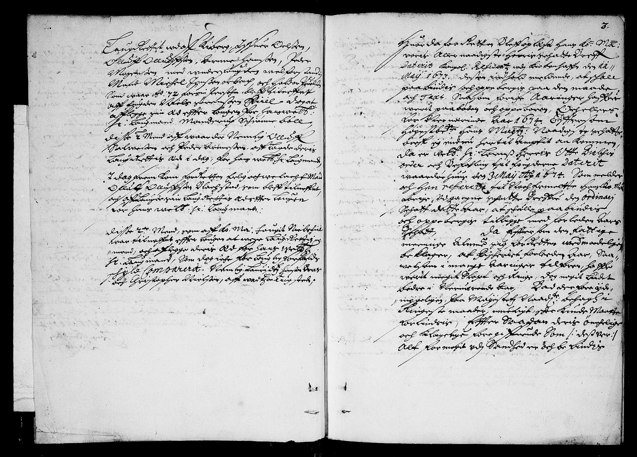 Finnmark sorenskriveri, AV/SATØ-S-0053/F/Fa/L0014: Justisprotokoller, 1674-1676, p. 2b-3a