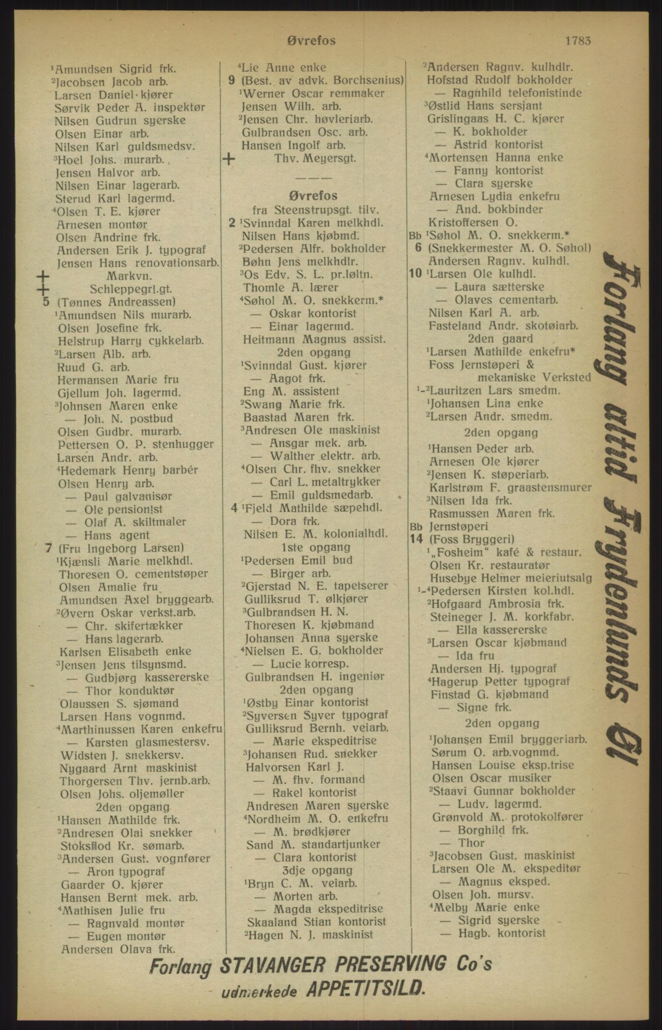 Kristiania/Oslo adressebok, PUBL/-, 1915, p. 1783