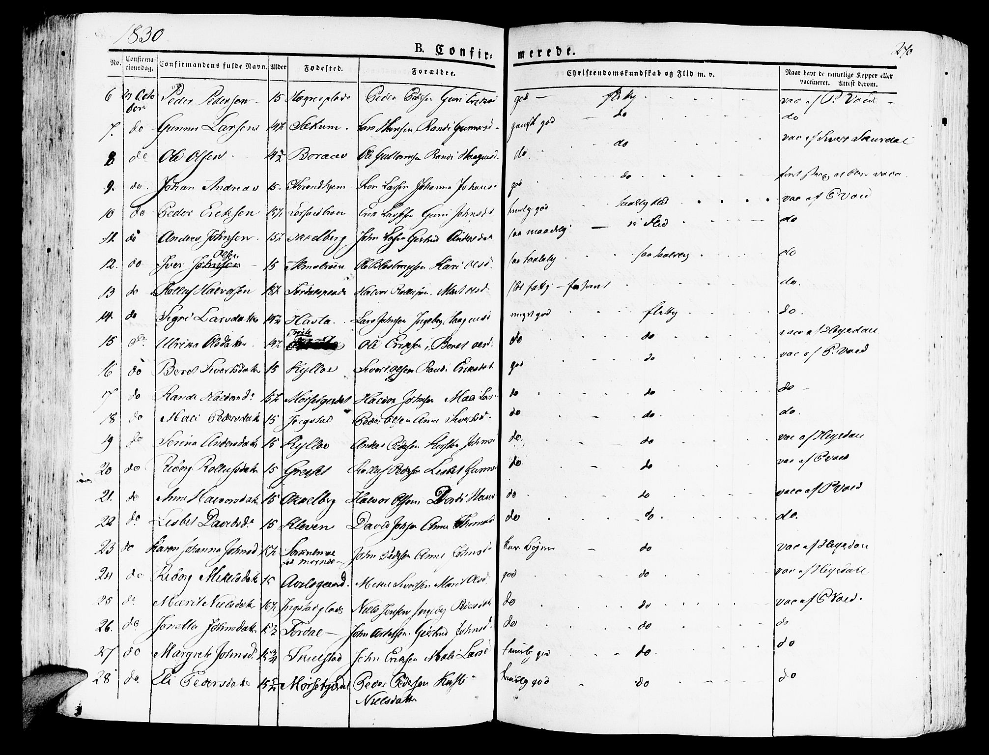 Ministerialprotokoller, klokkerbøker og fødselsregistre - Nord-Trøndelag, SAT/A-1458/709/L0070: Parish register (official) no. 709A10, 1820-1832, p. 270