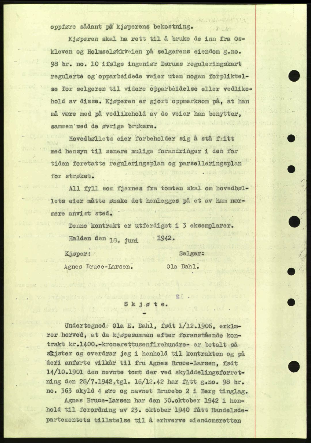 Idd og Marker sorenskriveri, AV/SAO-A-10283/G/Gb/Gbb/L0005: Mortgage book no. A5, 1941-1943, Diary no: : 126/1943