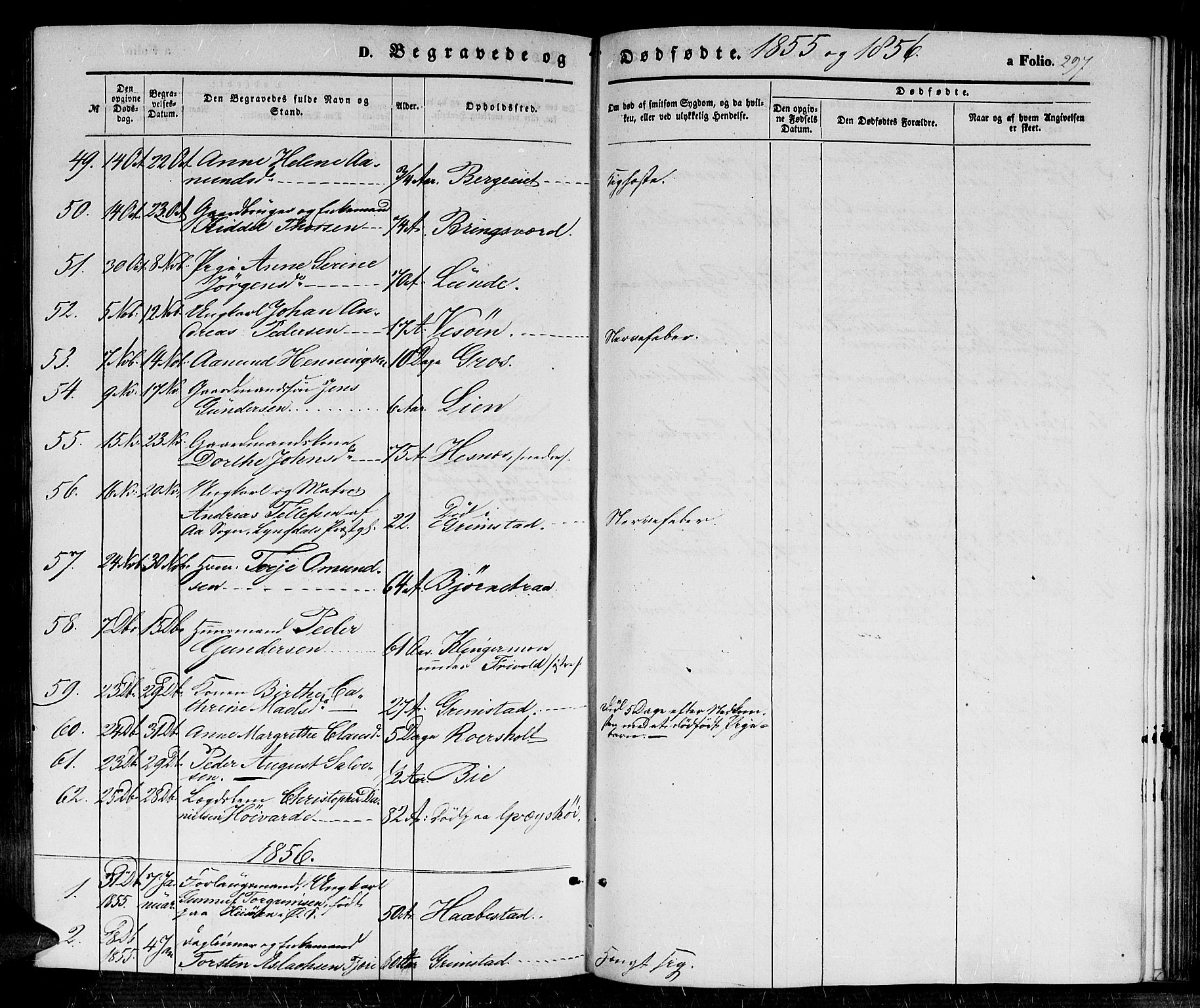 Fjære sokneprestkontor, SAK/1111-0011/F/Fb/L0008: Parish register (copy) no. B 8, 1854-1867, p. 297