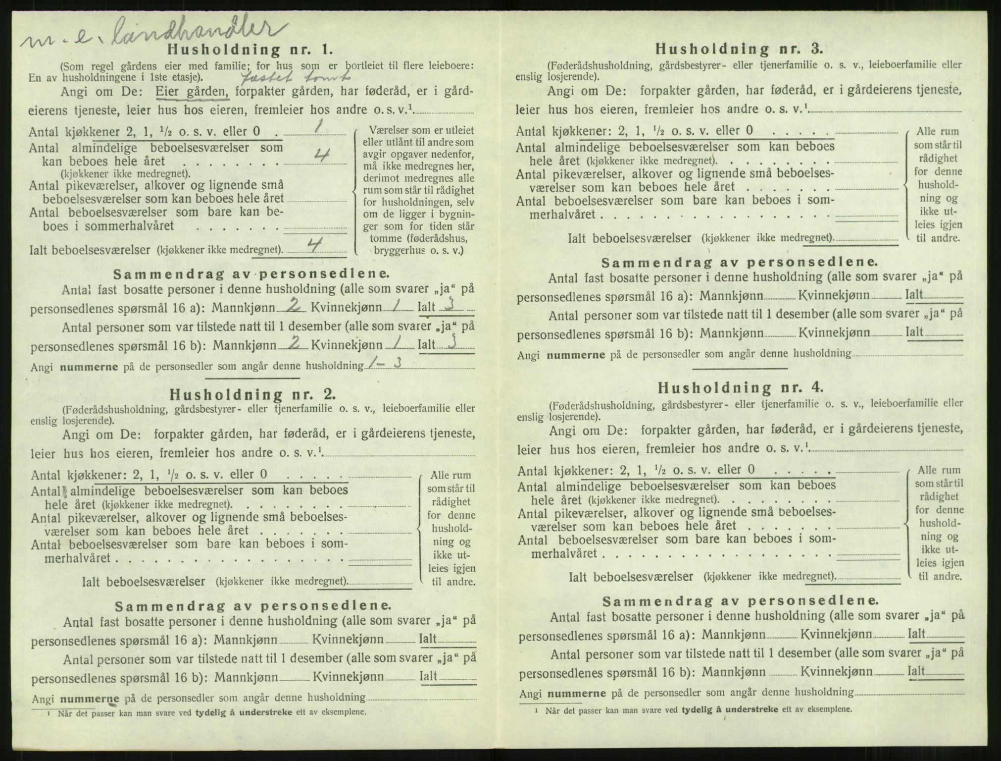 SAT, 1920 census for Stordal, 1920, p. 113