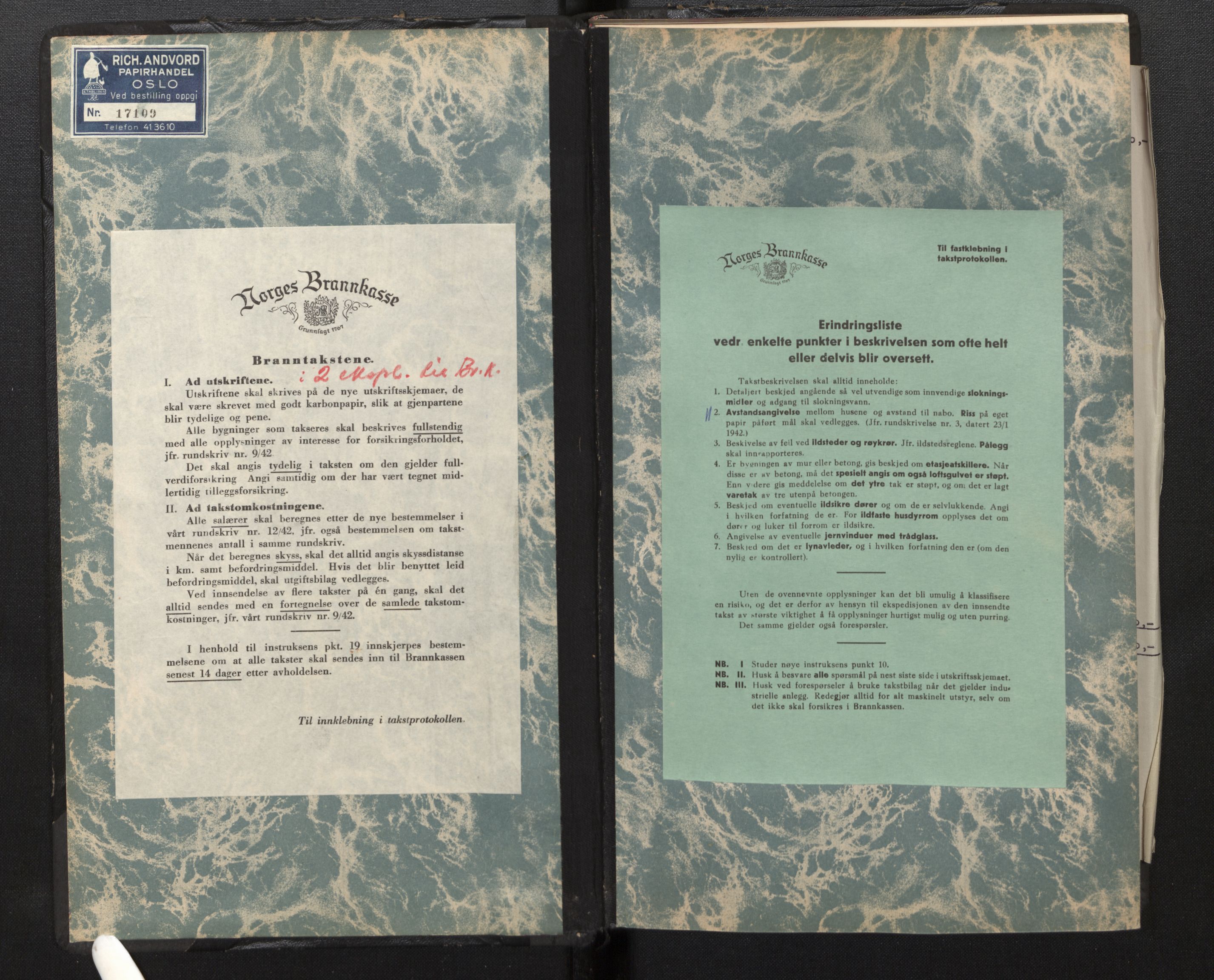 Lensmannen i Davik, SAB/A-26801/0012/L0003: Branntakstprotokoll, 1950-1955