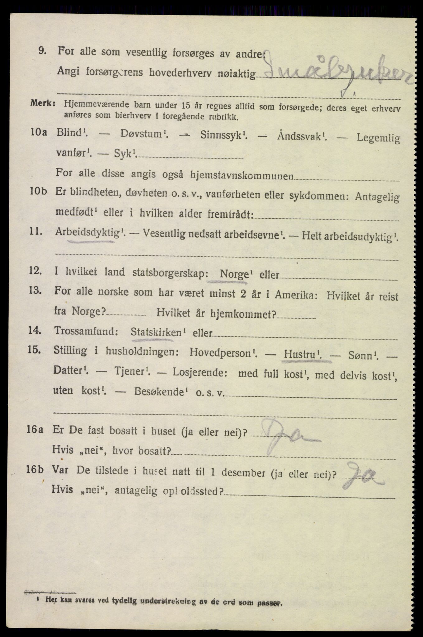 SAH, 1920 census for Stange, 1920, p. 18262