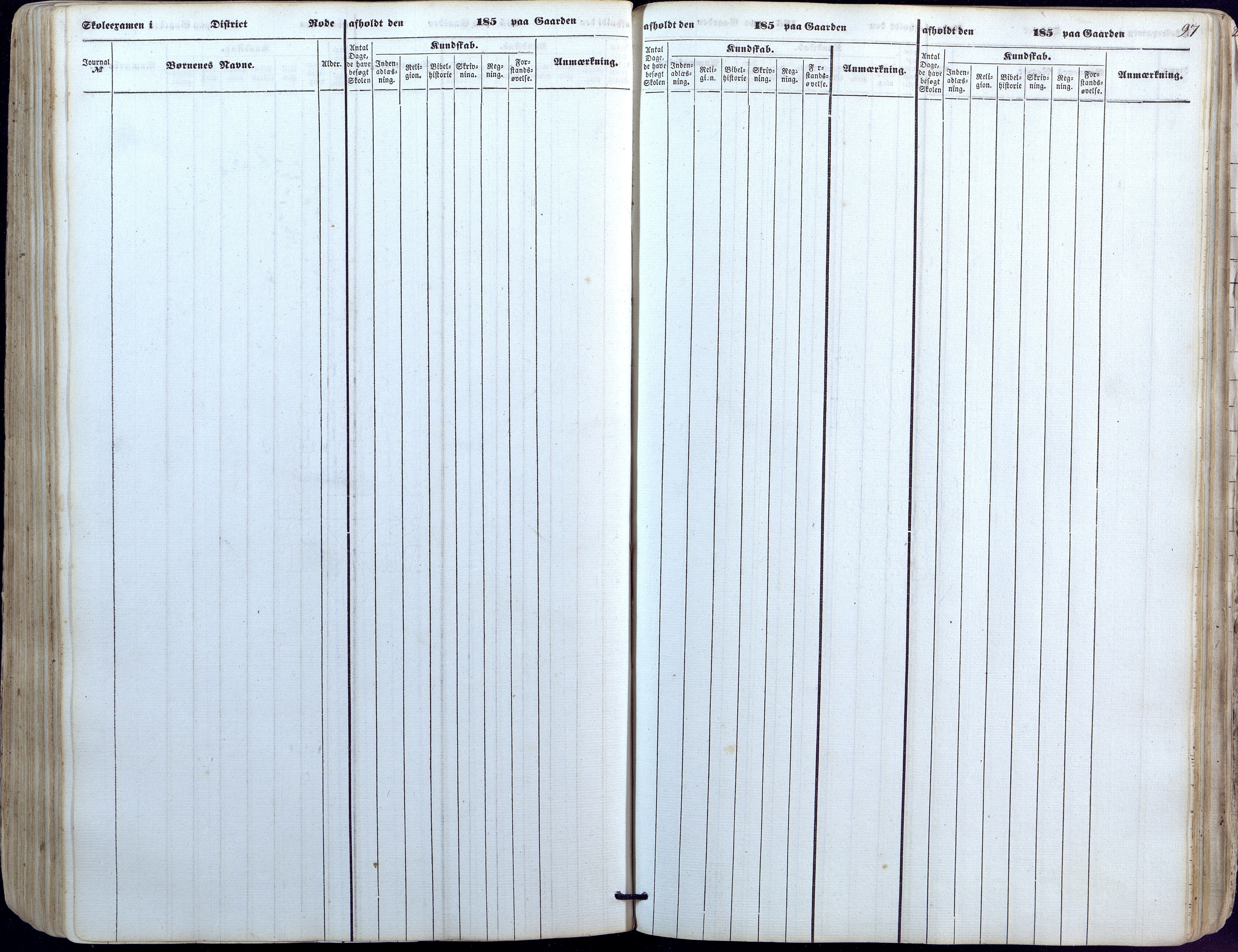 Høvåg kommune, AAKS/KA0927-PK/1/05/L0391: Eksamensprotokoll/alle skoledistrikt, 1852-1863, p. 97