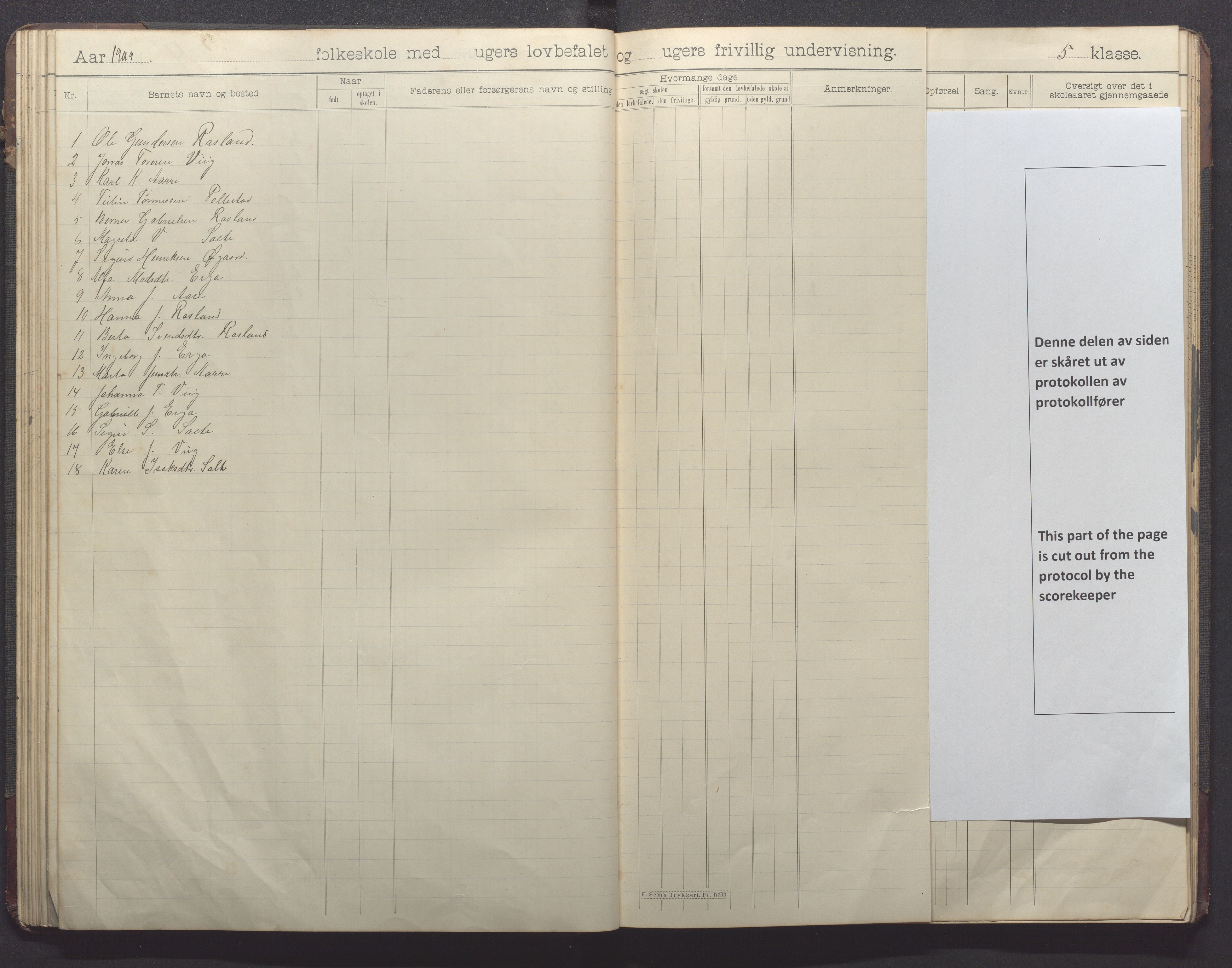 Klepp kommune - Pollestad skule, IKAR/K-100295/H/L0002: Skoleprotokoll, 1901-1916, p. 47