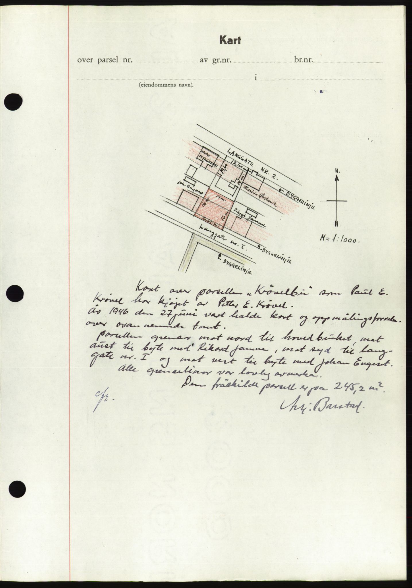 Søre Sunnmøre sorenskriveri, AV/SAT-A-4122/1/2/2C/L0078: Mortgage book no. 4A, 1946-1946, Diary no: : 874/1946