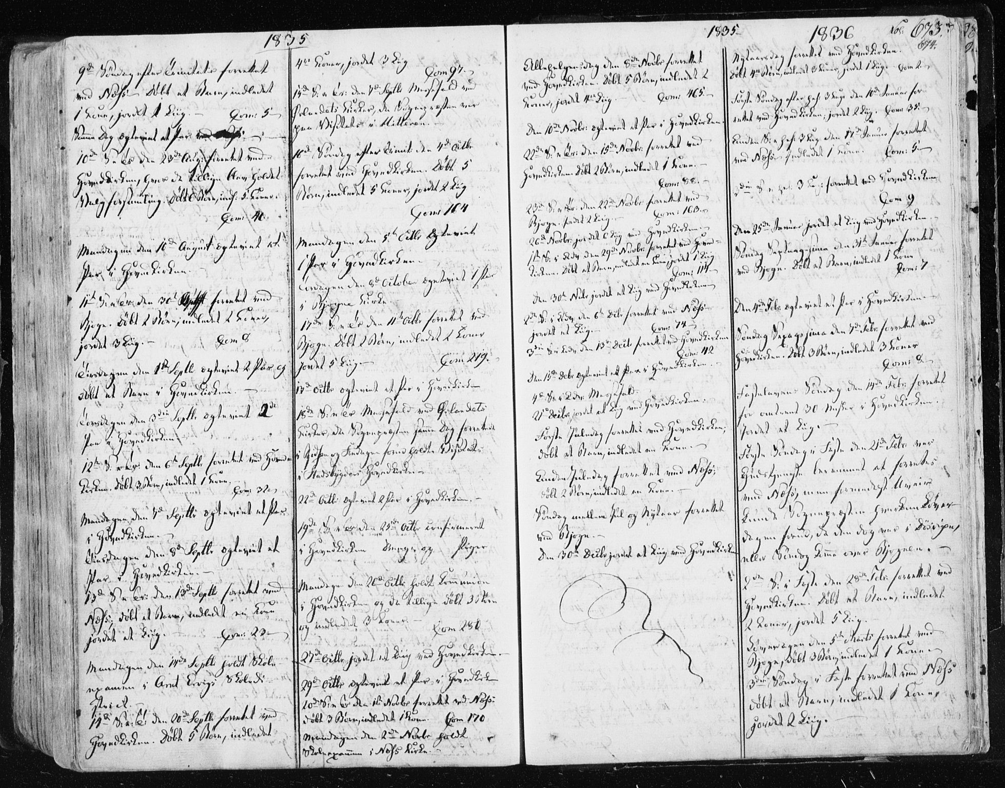 Ministerialprotokoller, klokkerbøker og fødselsregistre - Sør-Trøndelag, SAT/A-1456/659/L0735: Parish register (official) no. 659A05, 1826-1841, p. 673