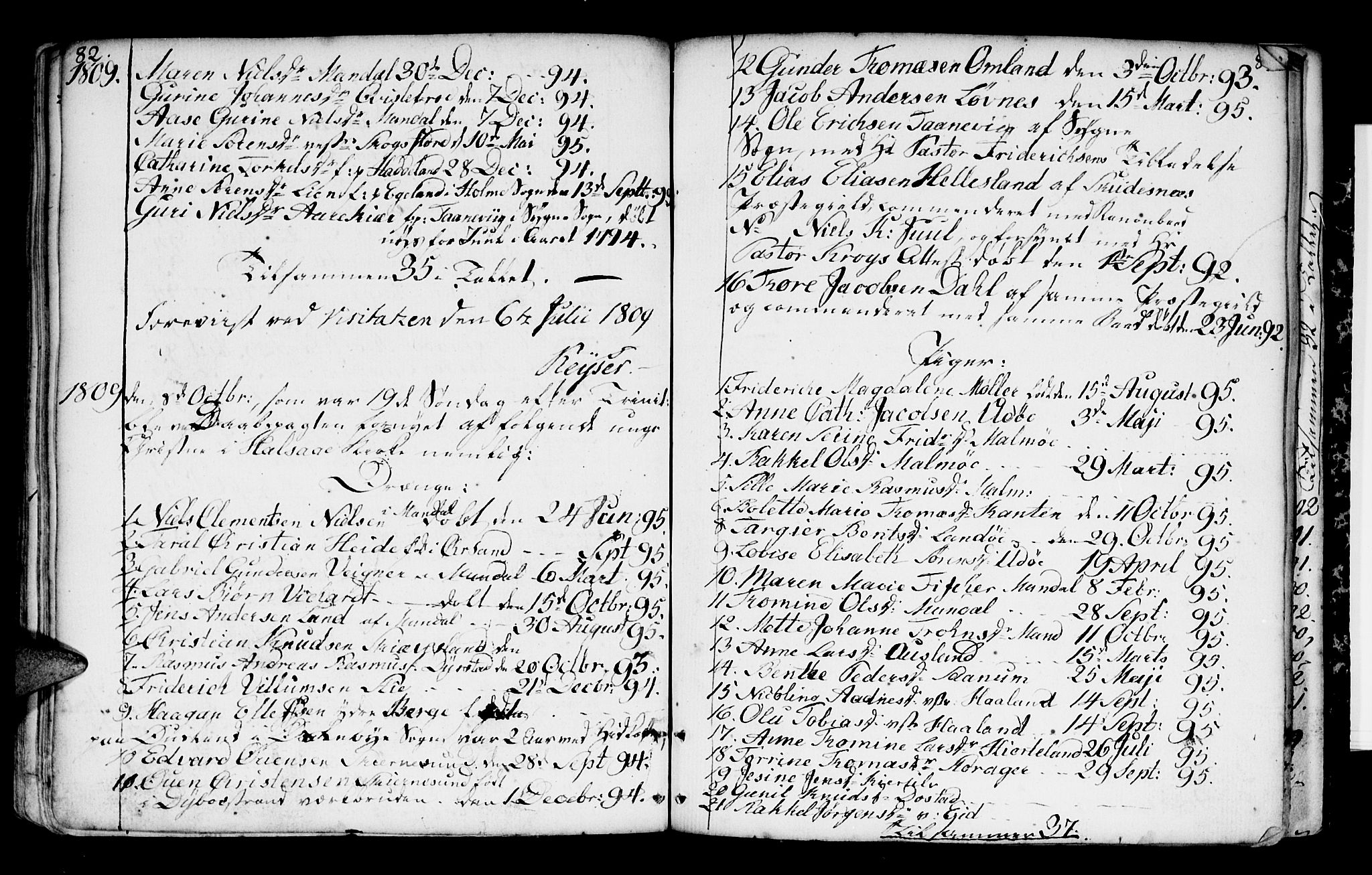 Mandal sokneprestkontor, AV/SAK-1111-0030/F/Fa/Faa/L0004: Parish register (official) no. A 4, 1745-1817, p. 82-83