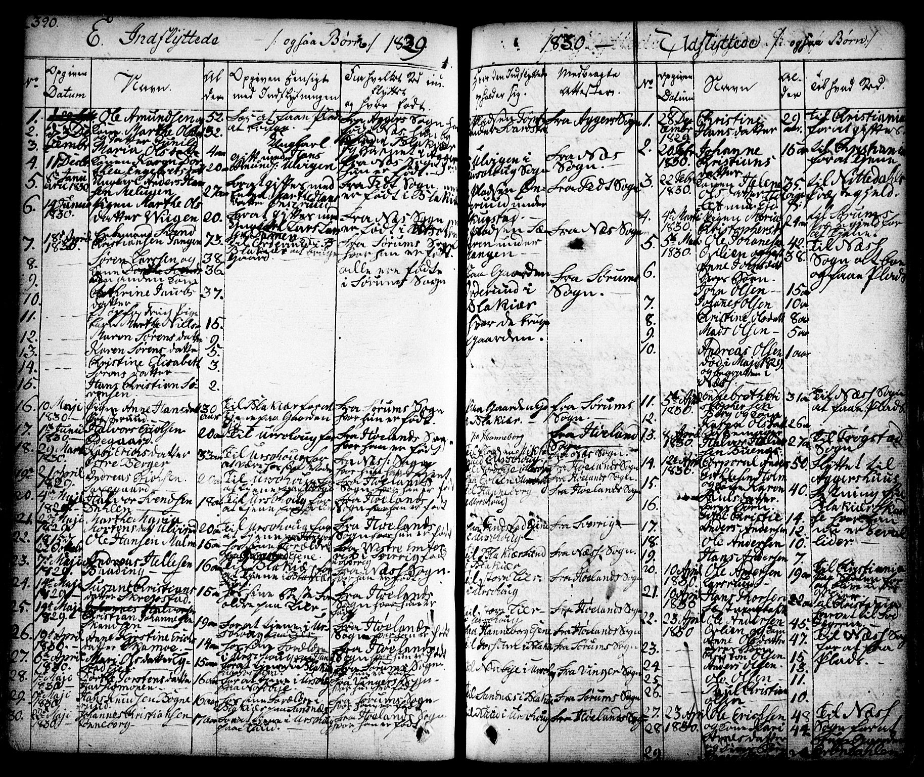 Aurskog prestekontor Kirkebøker, SAO/A-10304a/F/Fa/L0006: Parish register (official) no. I 6, 1829-1853, p. 390